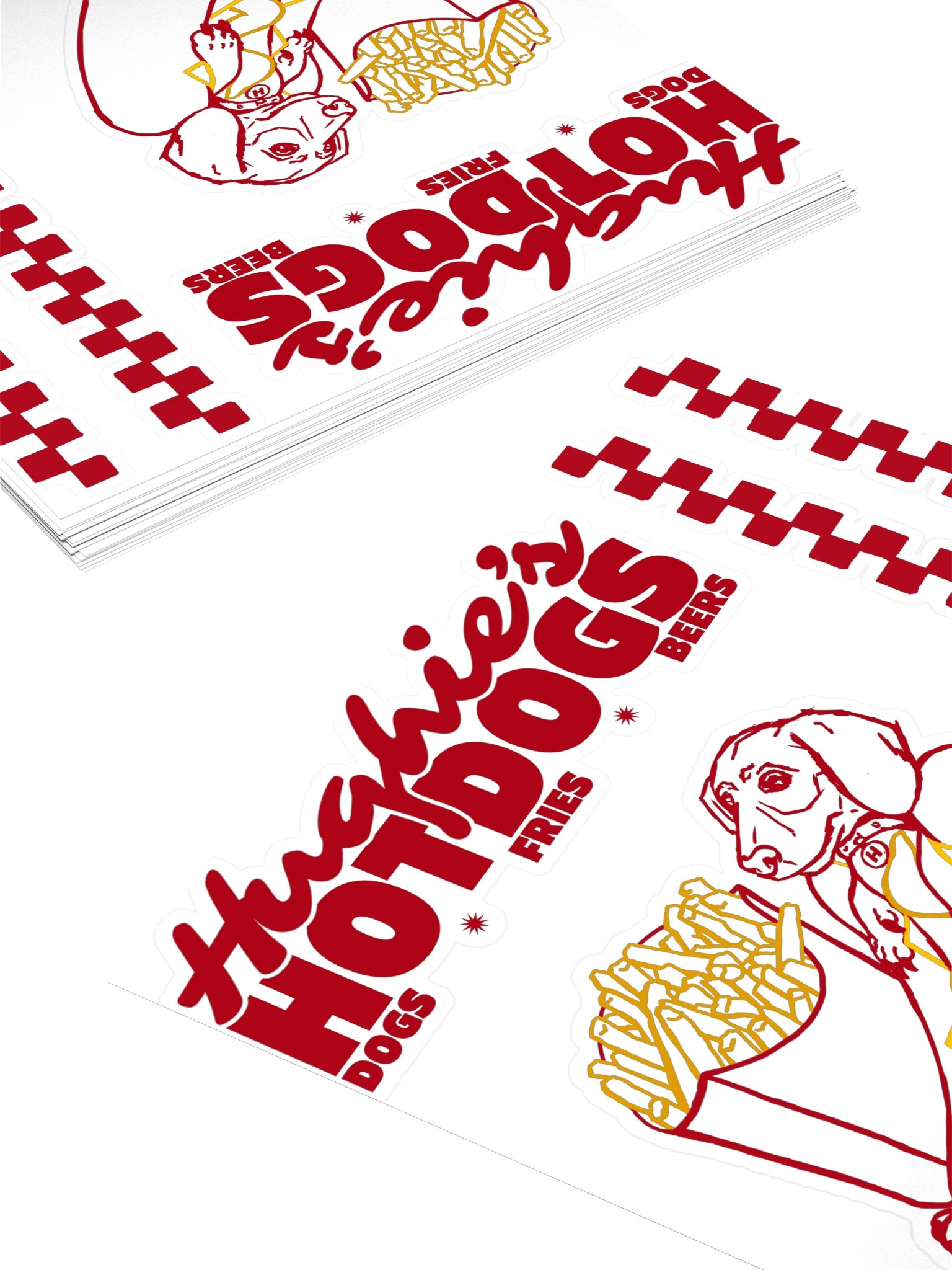 Hughie’s Hotdogs Retro Dog Sticker product image (4)
