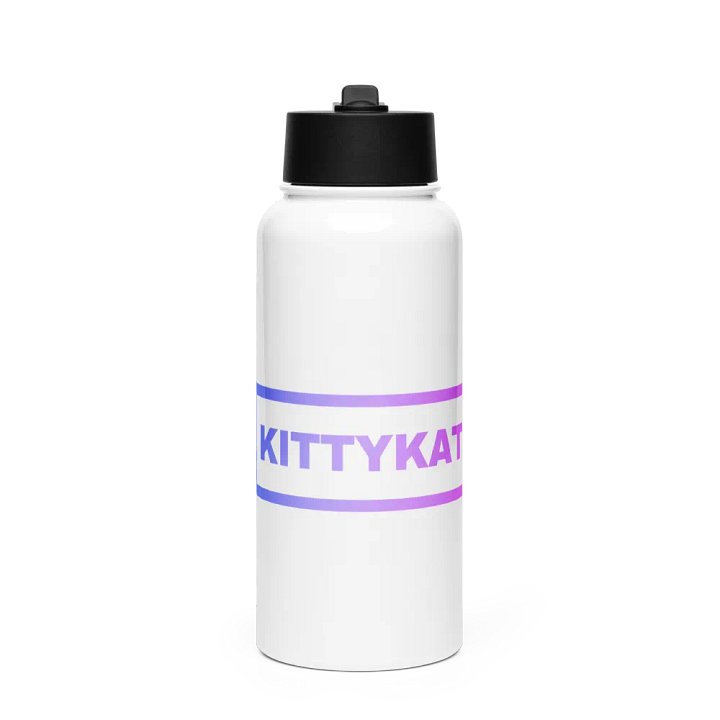 Kittykat23 Water Bottle with Straw Lid - Blue and Pink product image (1)