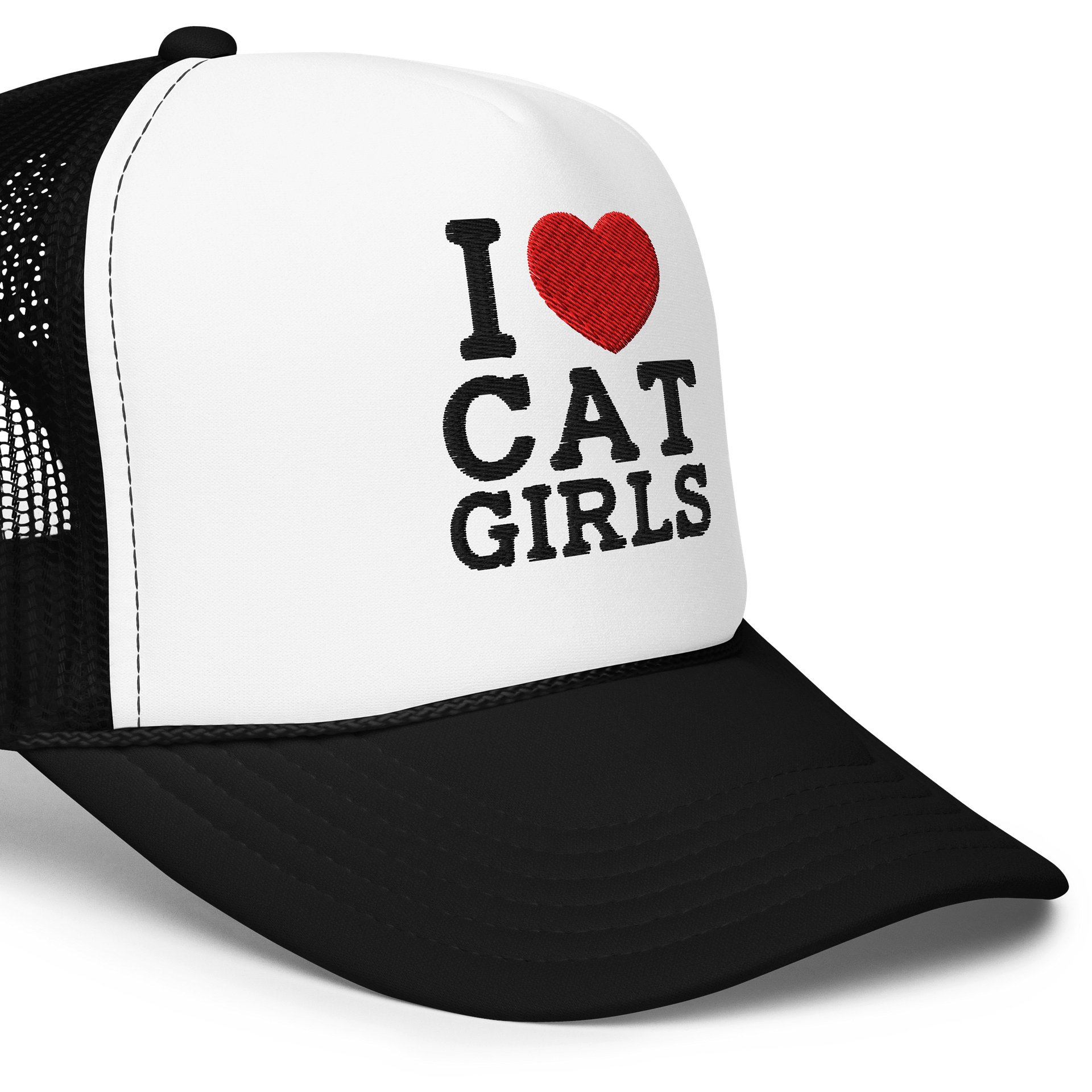 I Heart Cat Girls Foam Trucker Hat product image (19)