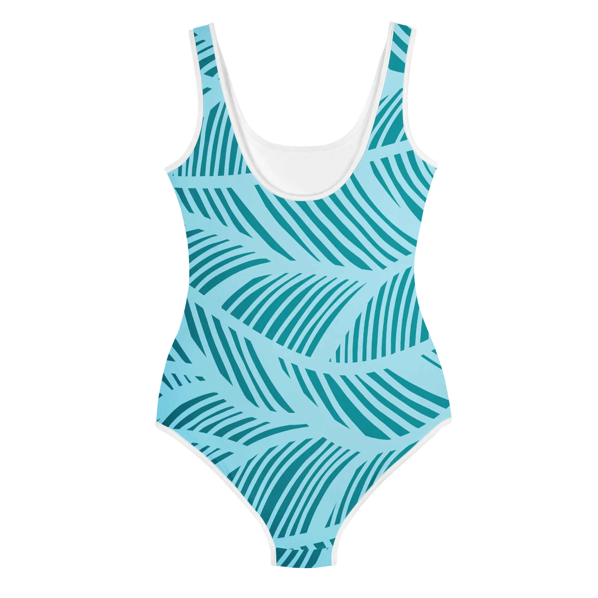 Teal Feather Wave Youth Swimsuit product image (3)