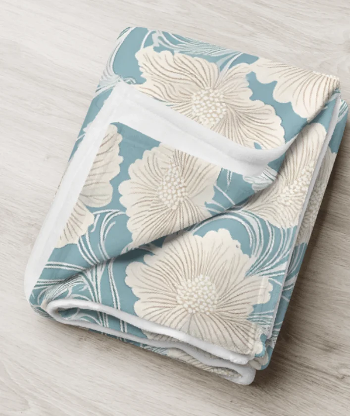 Elegant Floral Reverie Throw Blanket product image (1)
