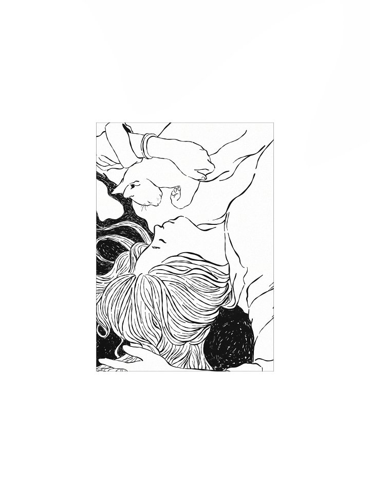 Cat Lover Bedroom Poster | Cat Lady Line Art Print product image (2)