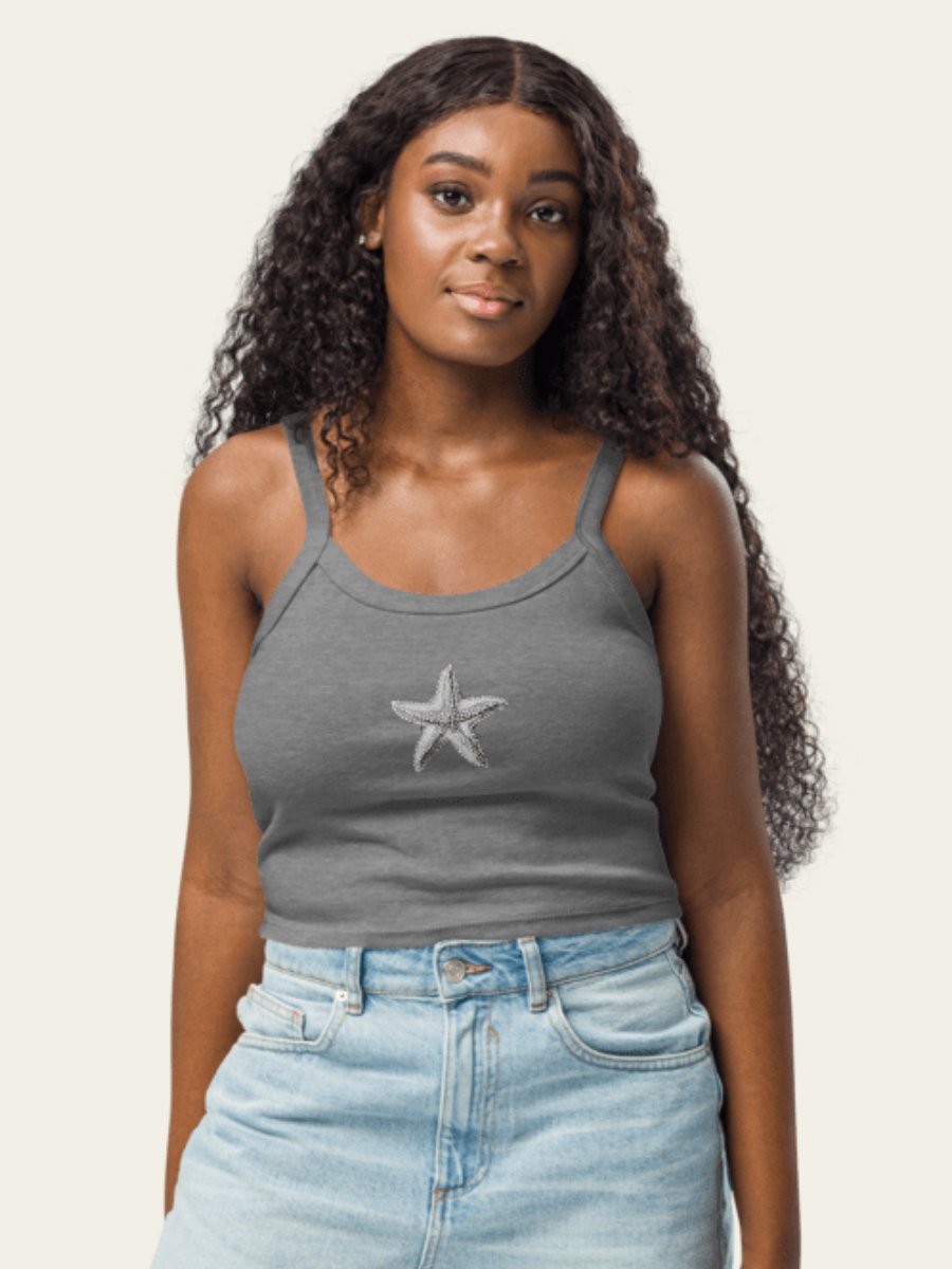 Ribbed Starfish Tank Top - Dark Gray product image (1)