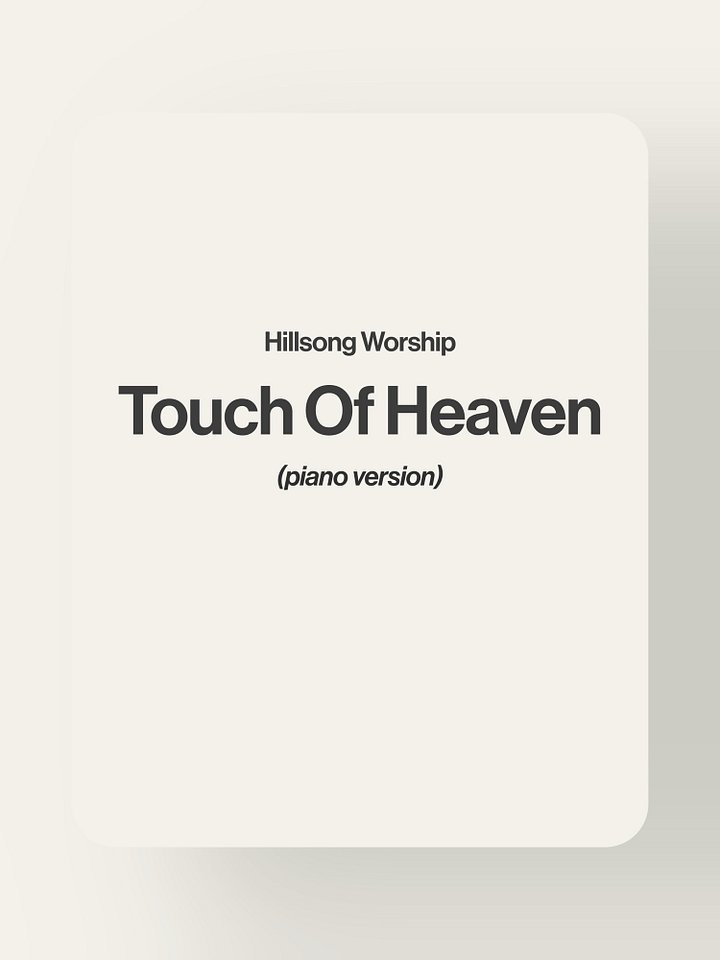 Touch Of Heaven - Hillsong Worship product image (1)