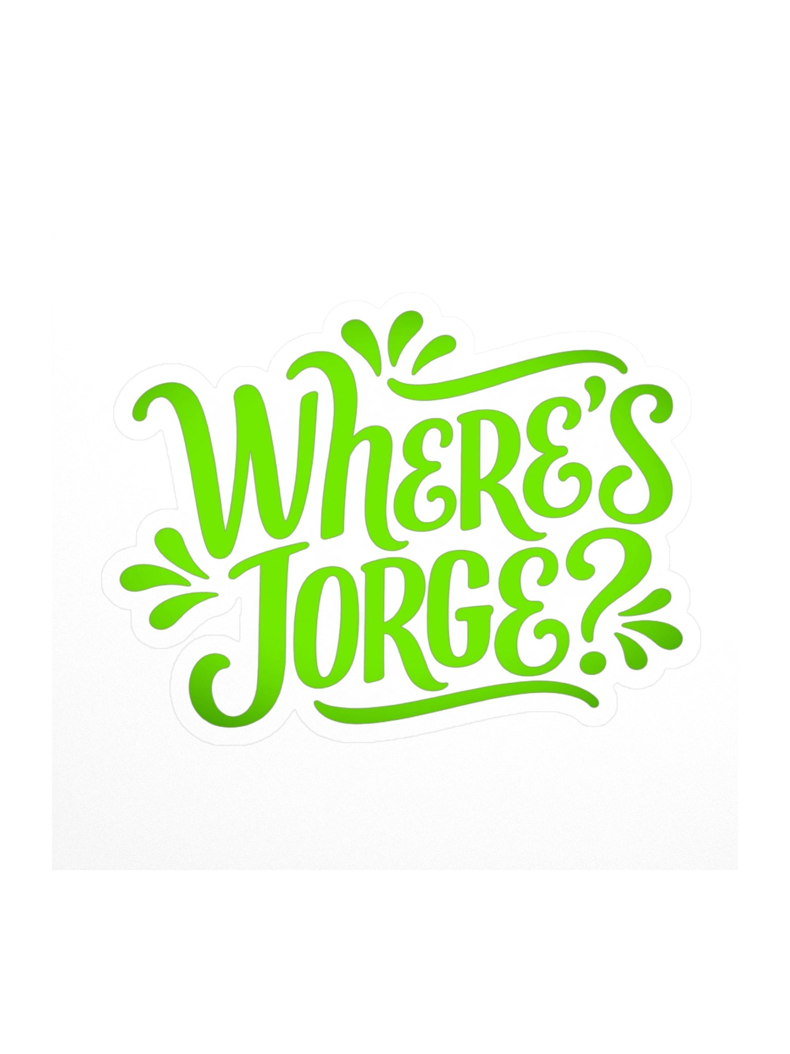 WHERE’S JORGE? STICKER product image (2)