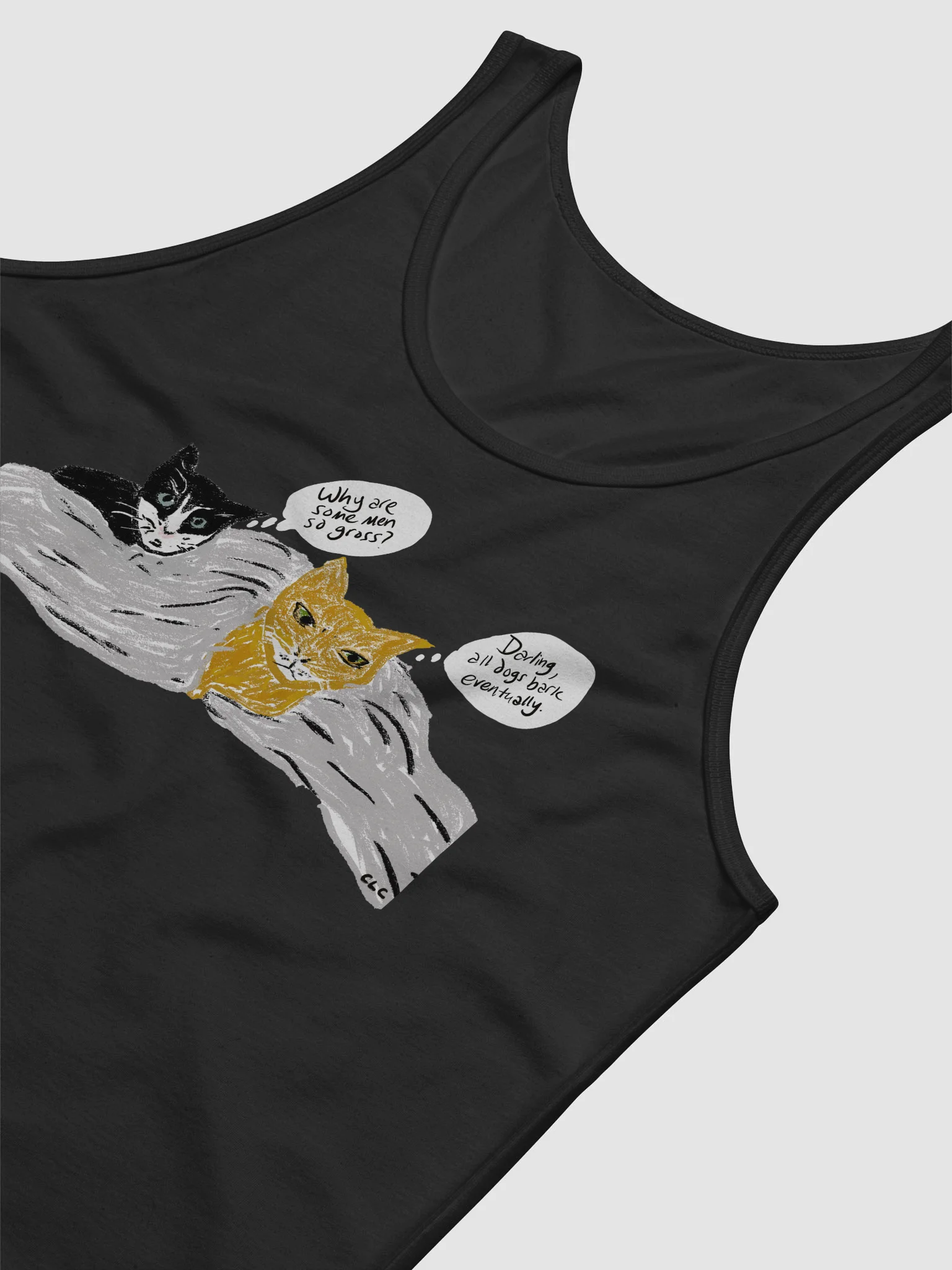 Kitties Thoughts on Men tank product image (12)