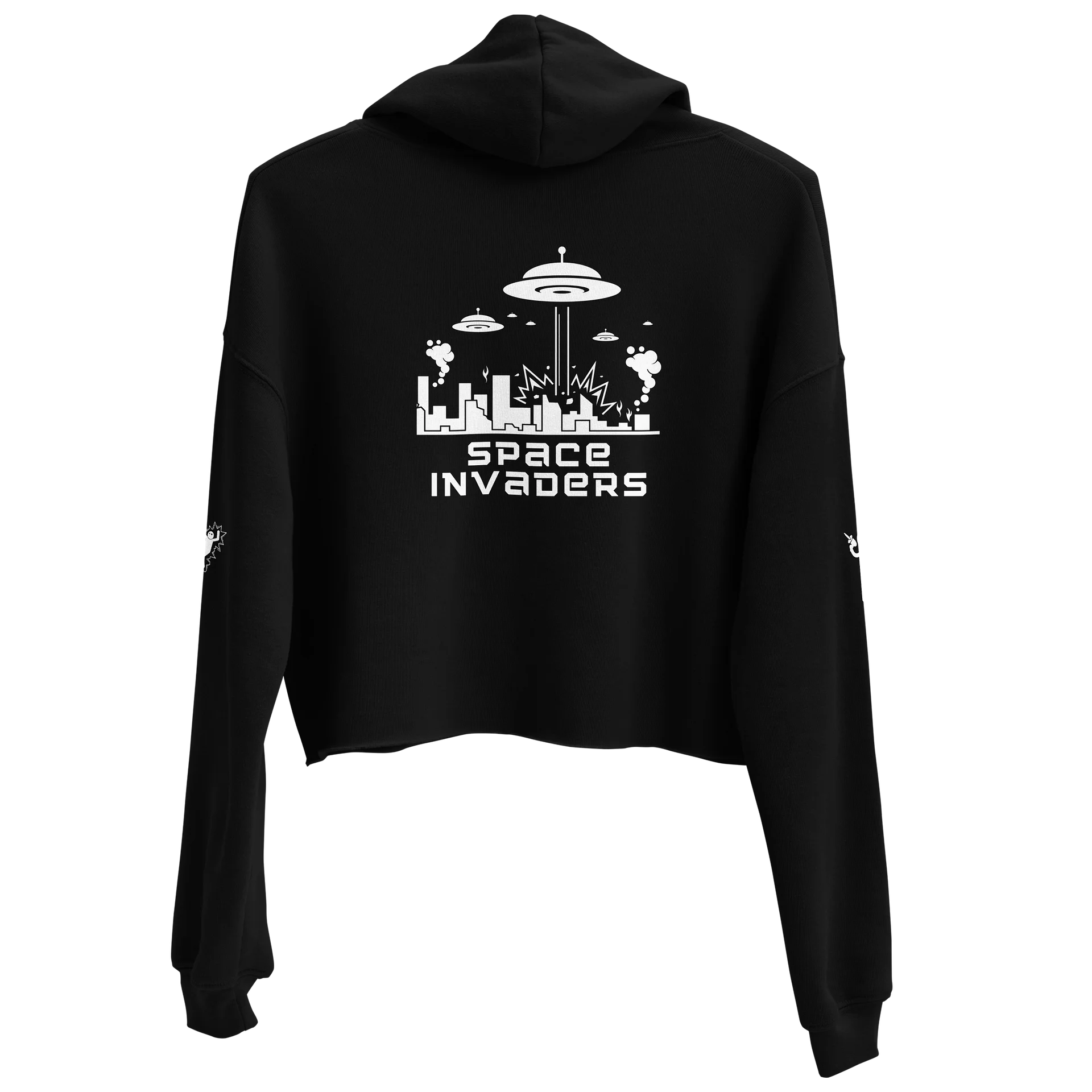 Space Invaders Crop Hoodie product image (1)