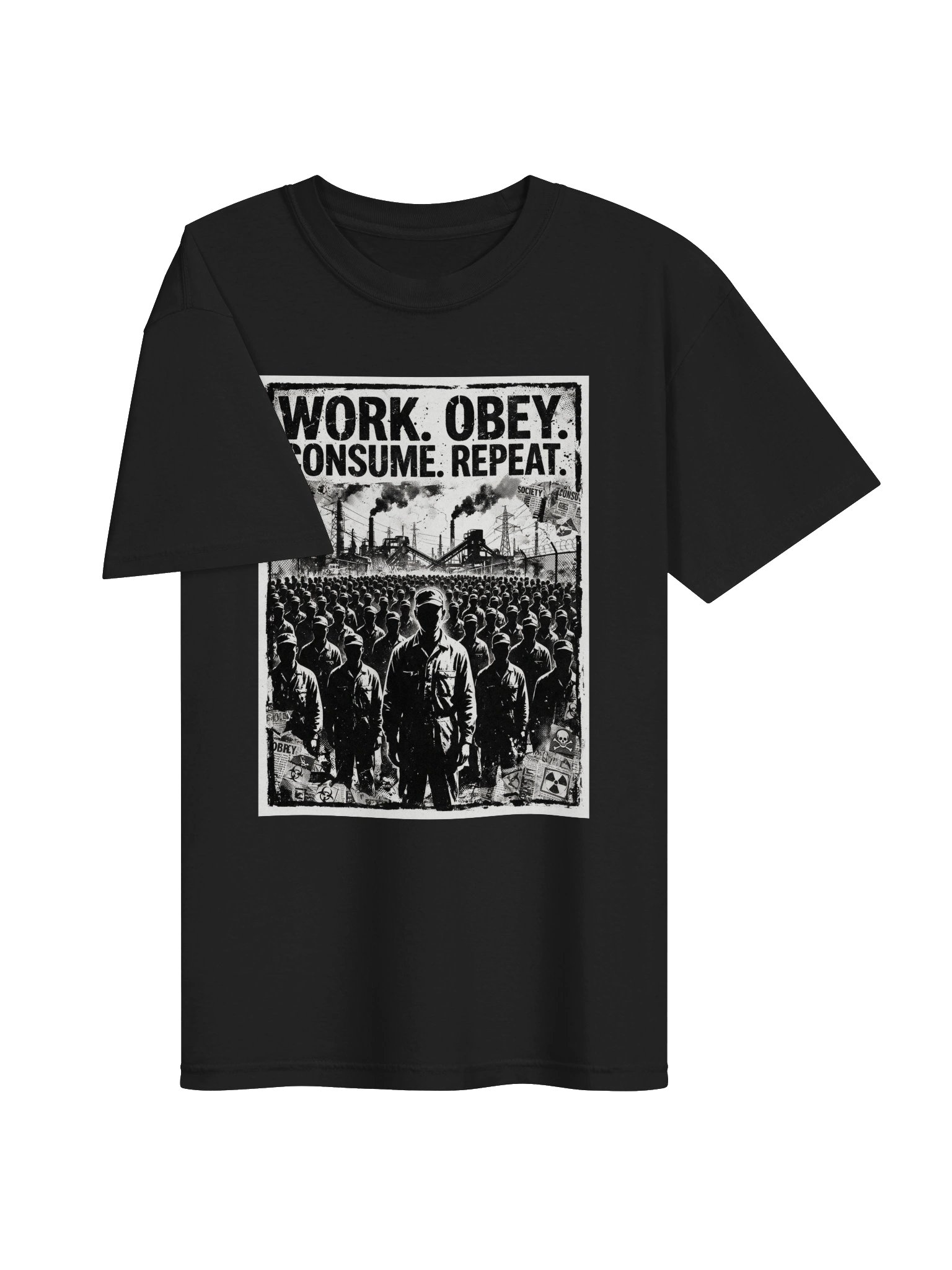 Work. Obey. Consume. Repeat. Anti-Industrial Graphic Tee product image (3)