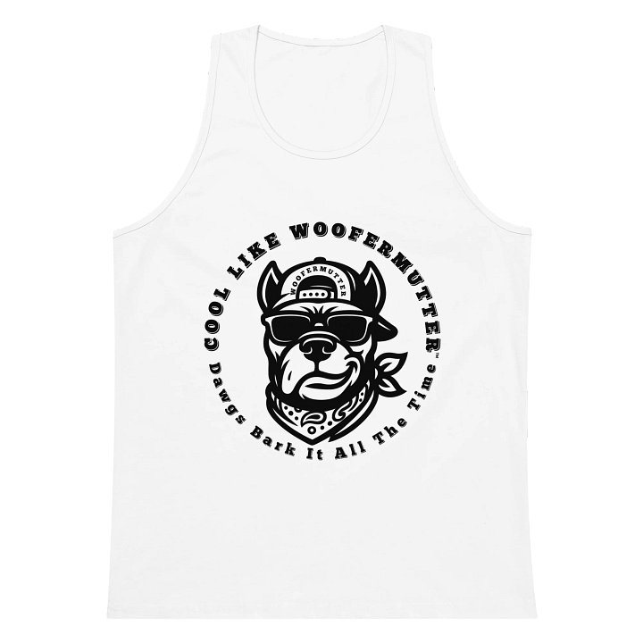 Mens WooferMutter™ Premium Cane Corso White Tank product image (1)