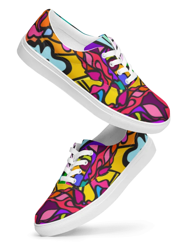 Swirls of Nature Men's Canvas Shoes - Wave at Sunset product image (8)