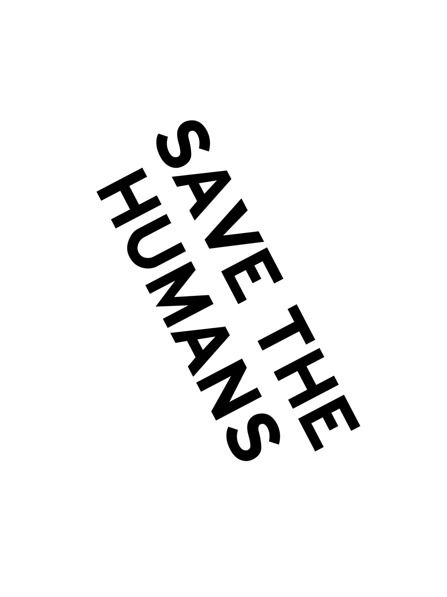Save the Humans Sticker product image (2)
