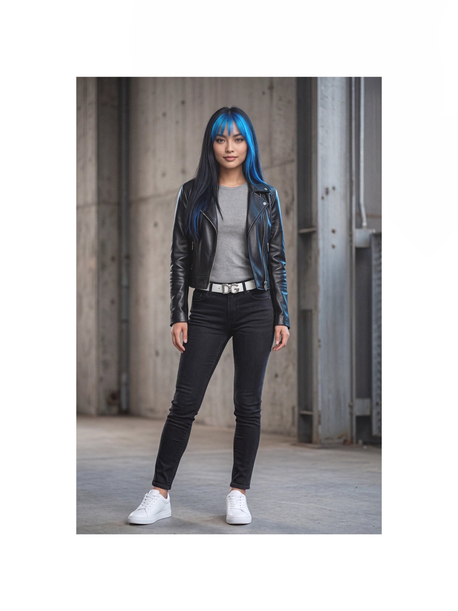 Blue-Haired Edge in Leather product image (10)