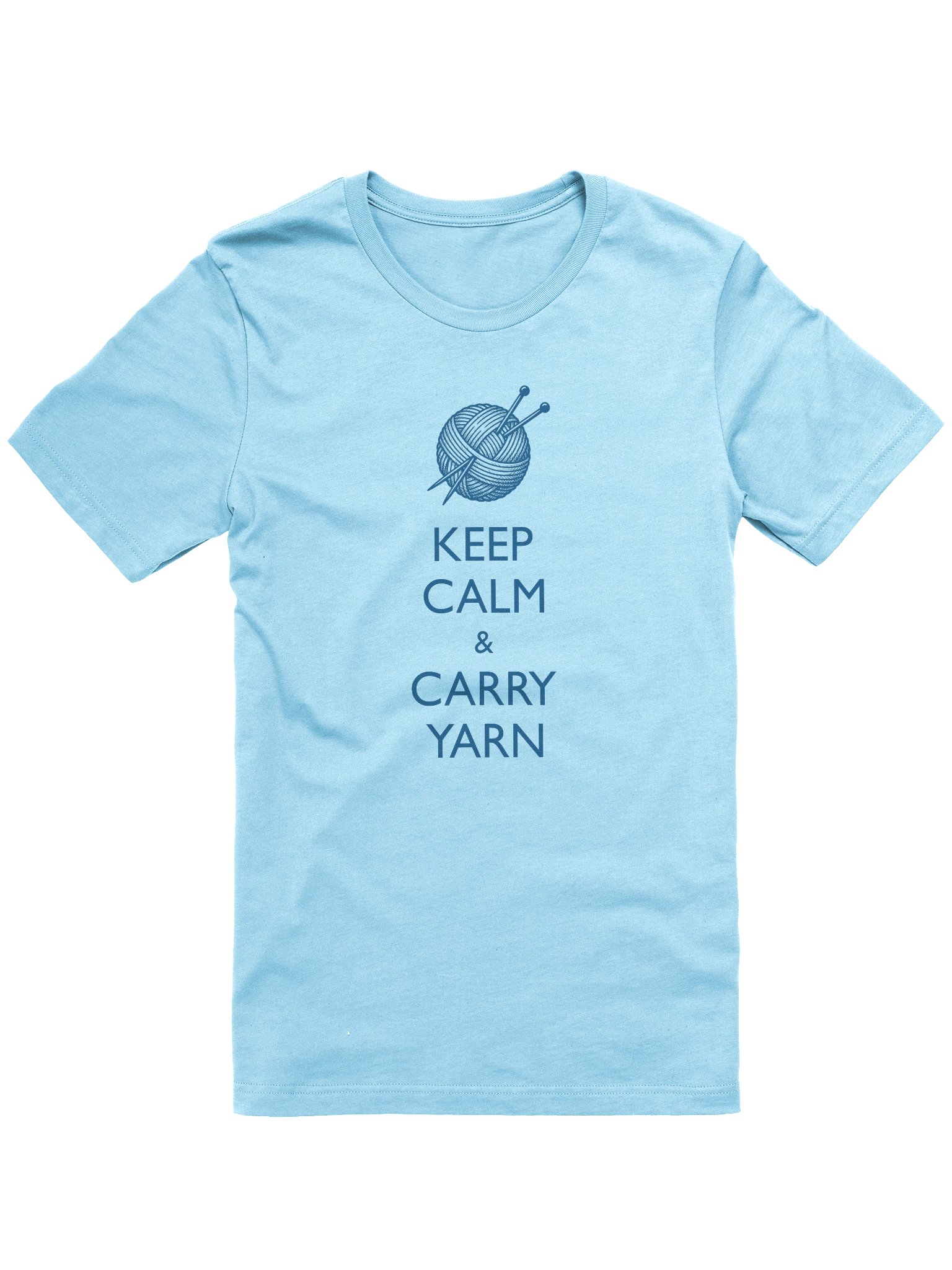 Keep Calm & Carry Yarn Knitting T‑Shirt product image (1)