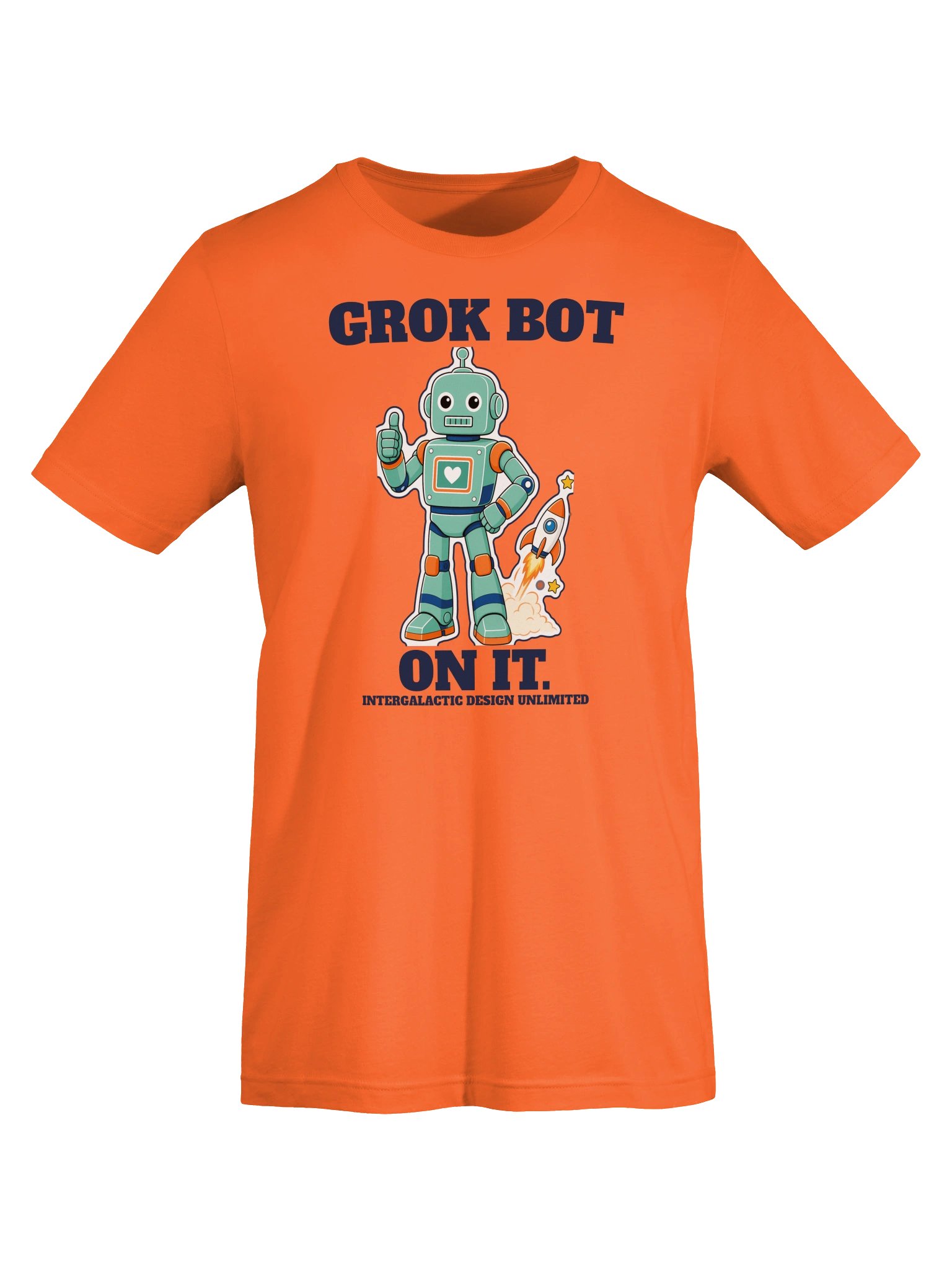 Grok Bot: On It. Retro Robot Tee (Light) product image (5)