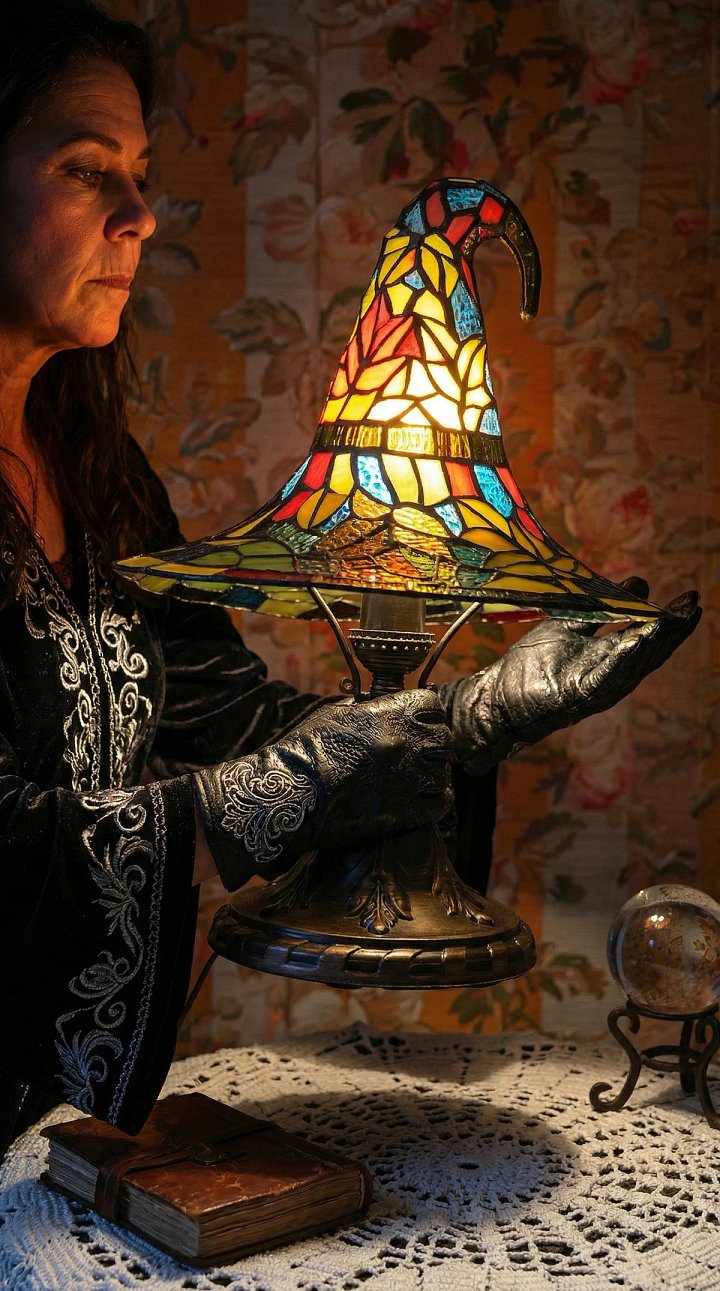 Witch Hat Table Lamp Tiffany Style product image (2)