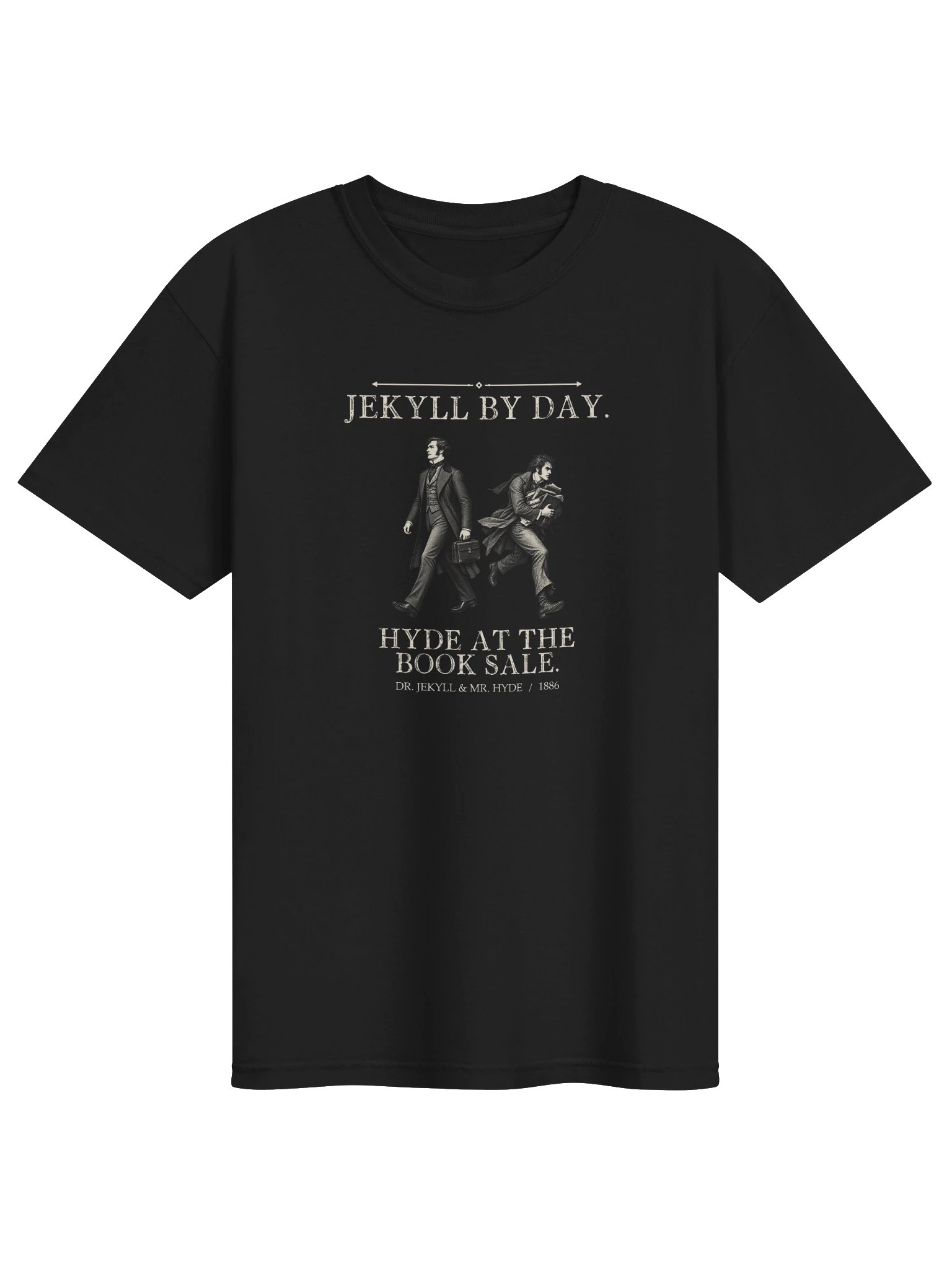 Jekyll Day Hyde Book Sale -- The Strange Case of Dr Jekyll and Mr Hyde Tee (Dark) product image (1)