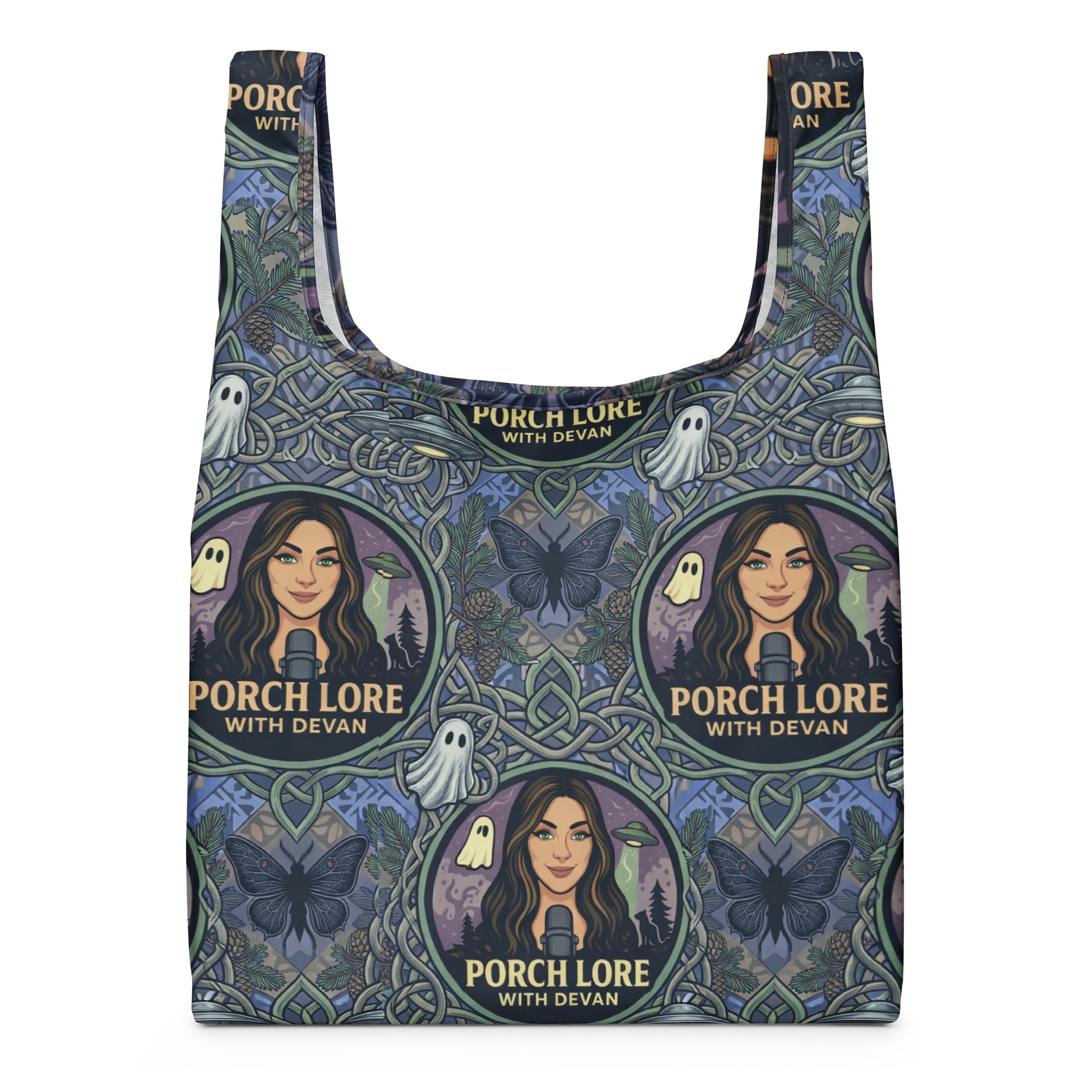 PORCH LORE DEVAN PERIWINKLE MOTH SHOPPING BAG product image (1)