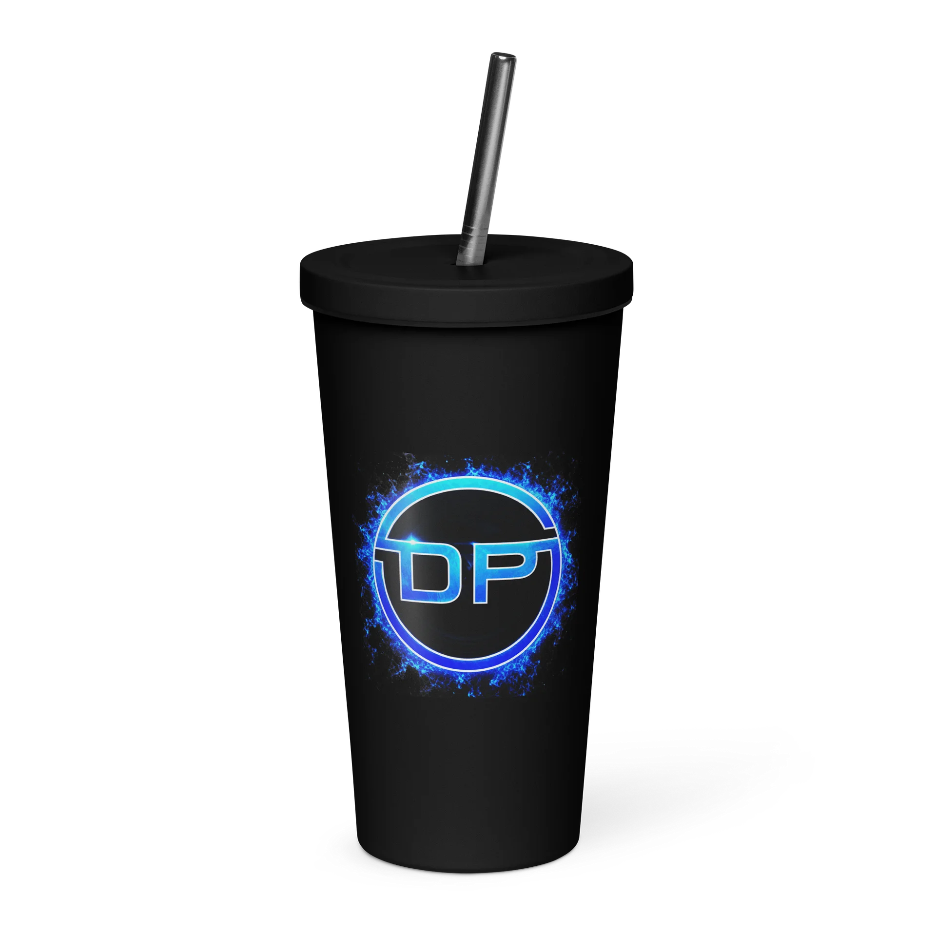 20 oz Insulated Tumbler with a Straw - Dust Productions Blue Fire product image (1)
