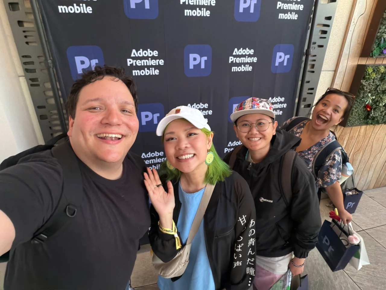 Andrew Kan, Goldie, Ike Do, and Hannah Manuit together