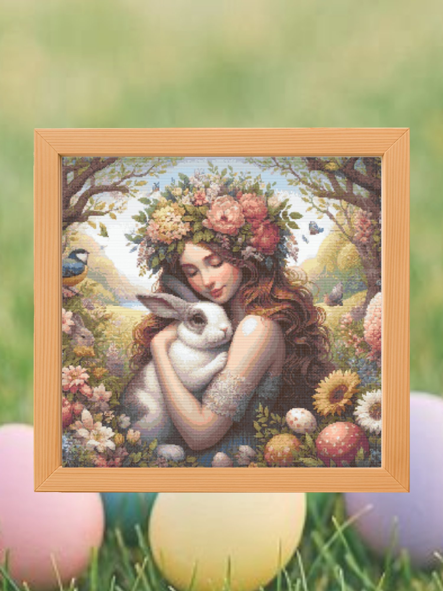 Rabbits Guardian Cross Stitch Pattern product image (1)