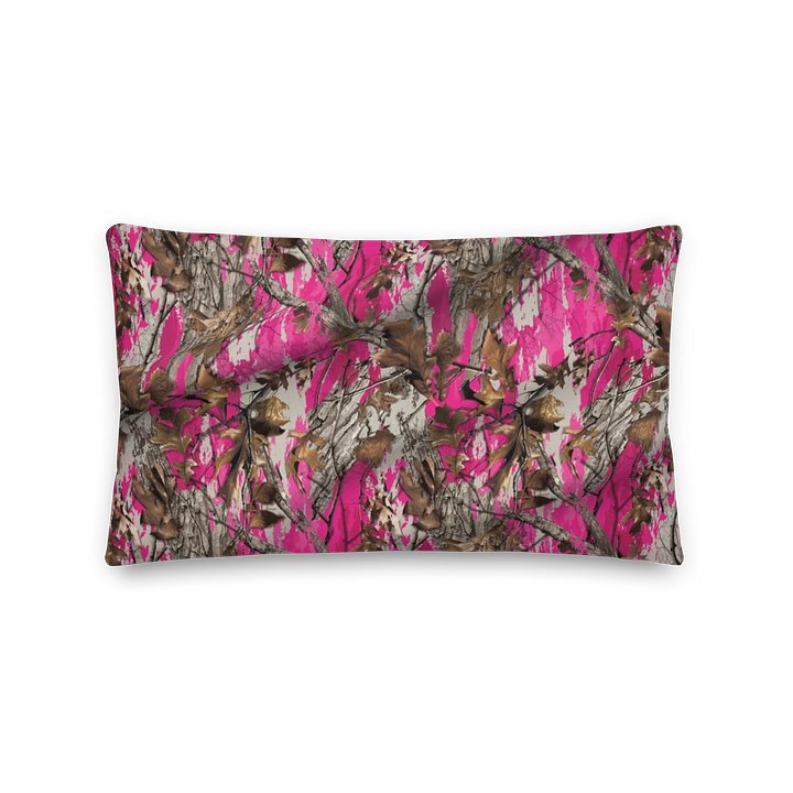 MMD Hot Pink Woodland Camo Pillow product image (2)