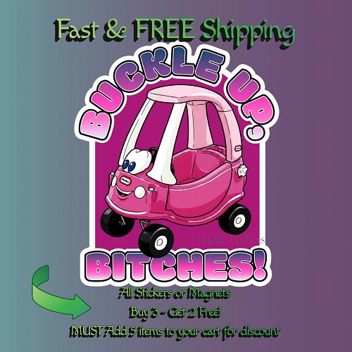 🚗 Buckle Up, Bitches!
Cozy coupe is hitting the road. 
Available in the etsy shop 😎
