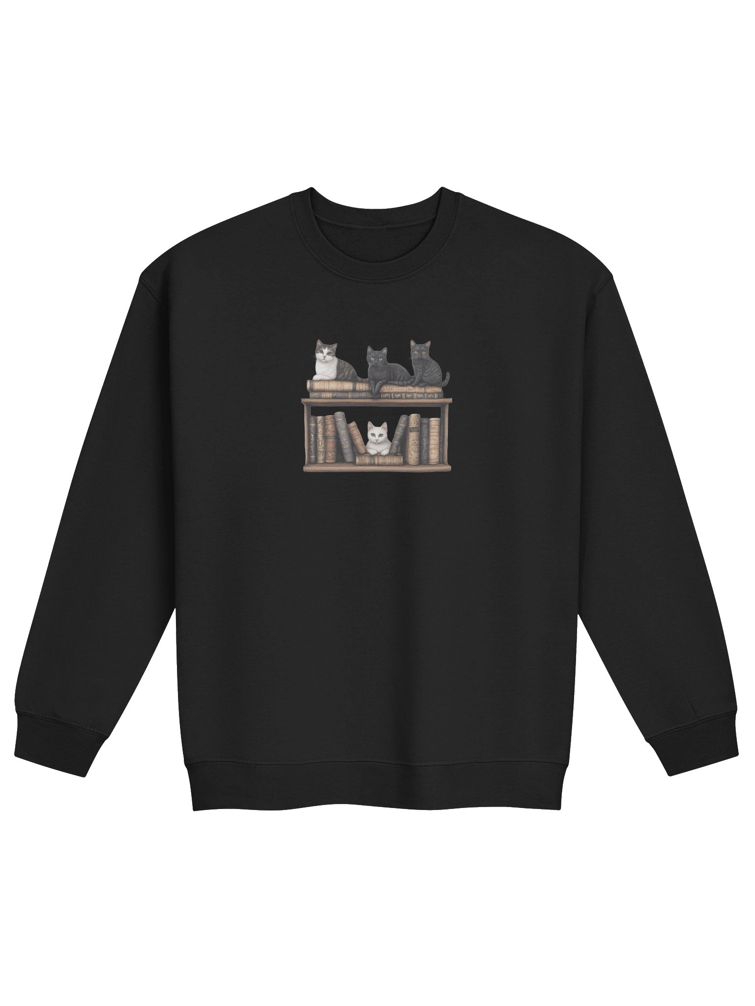 Bookcase Cats Sweatshirt product image (3)