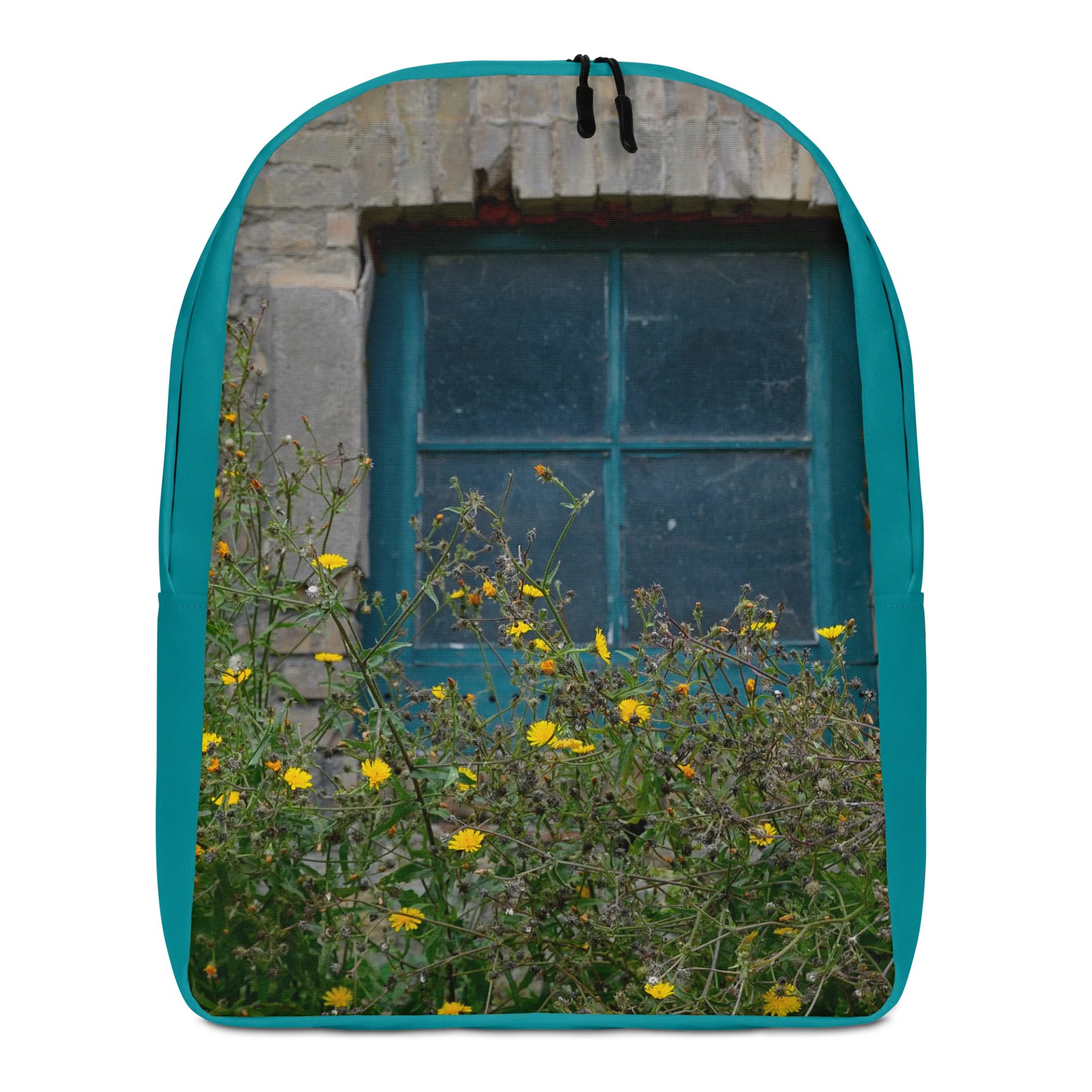 Design-backpack - Wildflowers in front of a vintage window (Dark Design) product image (3)