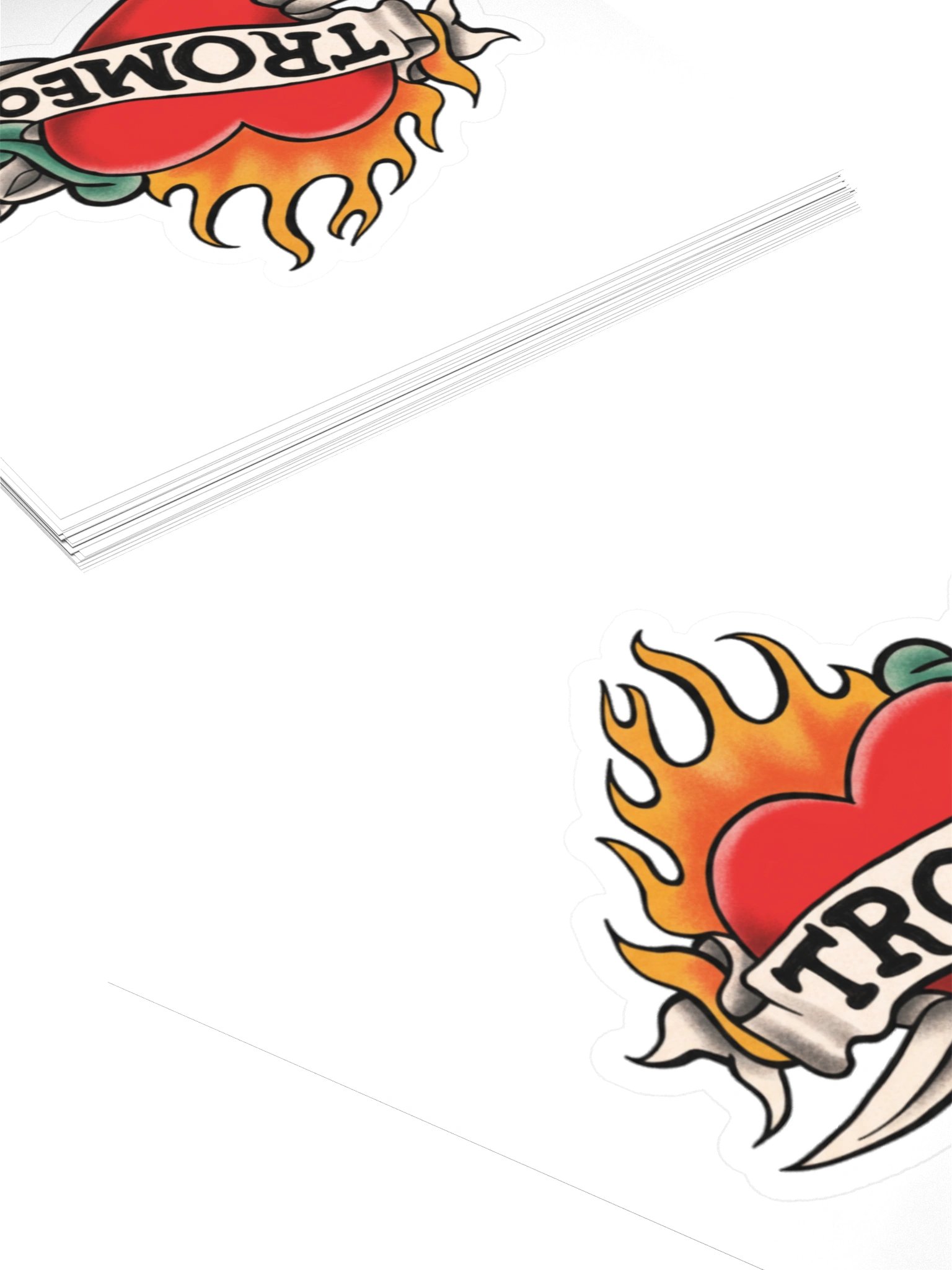 Tromeo Flaming Heart Sticker product image (11)