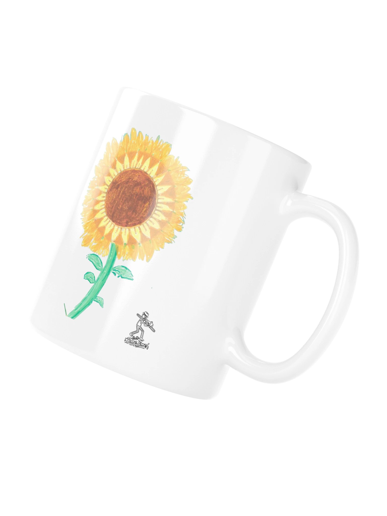 Sunflower White Glossy Mug product image (4)