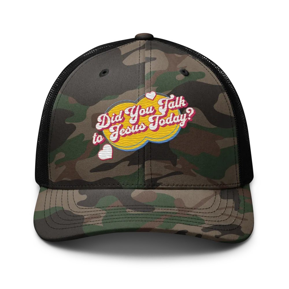 "Did You Talk to Jesus Today?" - Camo Hat product image (1)