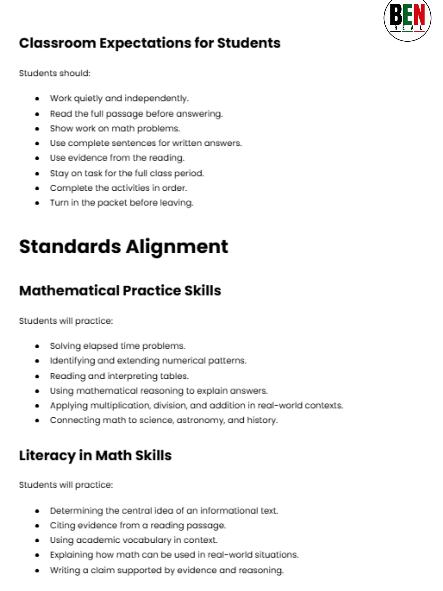 Black History 365 Sub Plan: Benjamin Banneker: Time, Astronomy, And Mathematical Thinking | Middle School Math | 60-Minute Lesson product image (2)