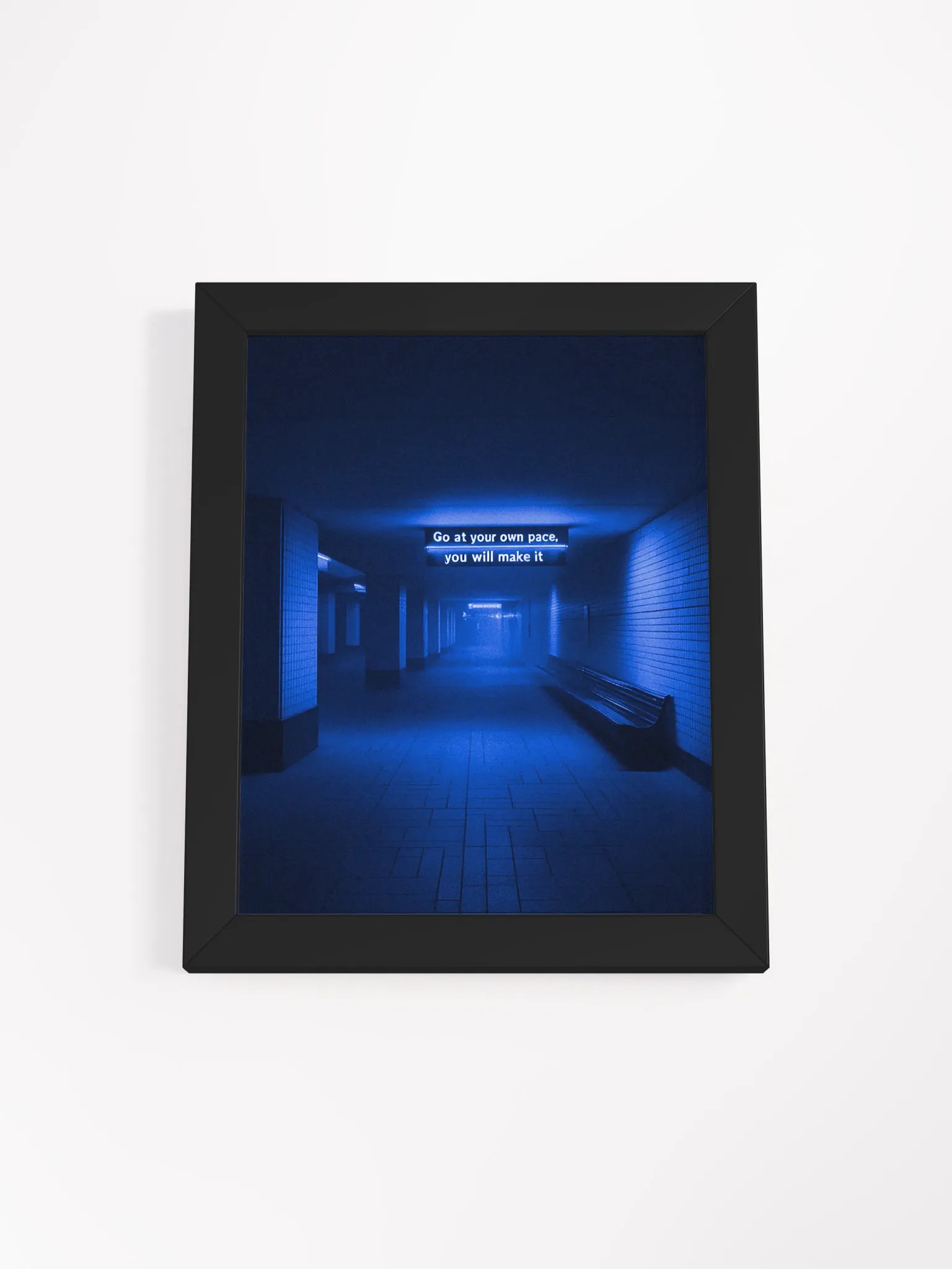 "Go at your own pace" Framed Poster product image (1)