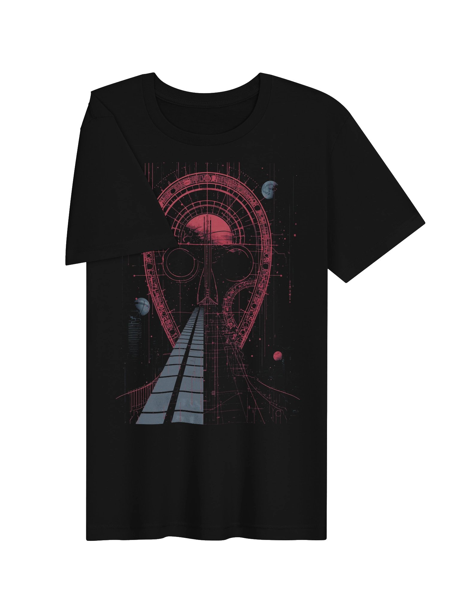 Cyber Skull Wireframe Lightweight T-Shirt product image (6)