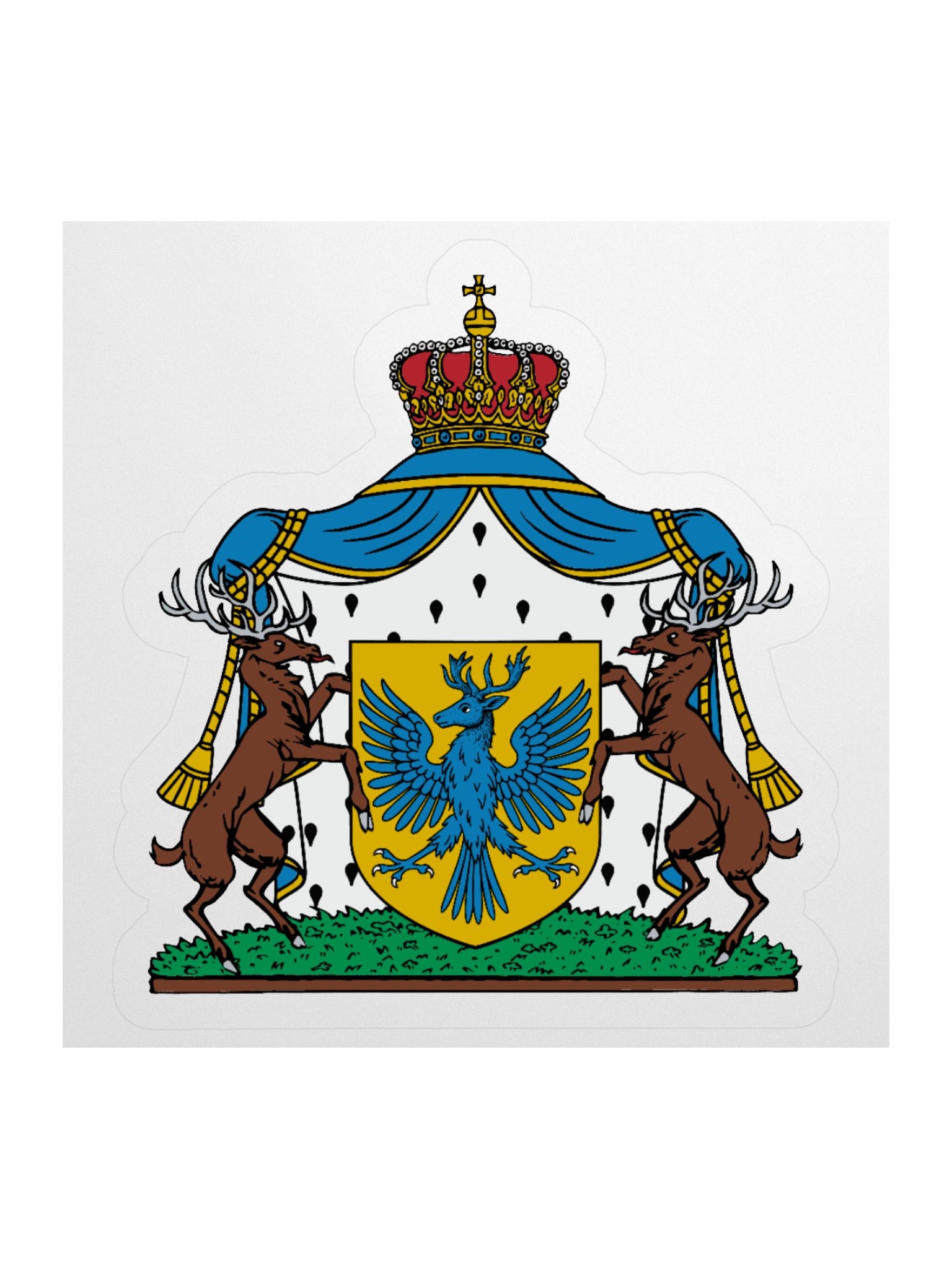 Flying Stag Coat of Arms Kiss Cut Sticker product image (1)