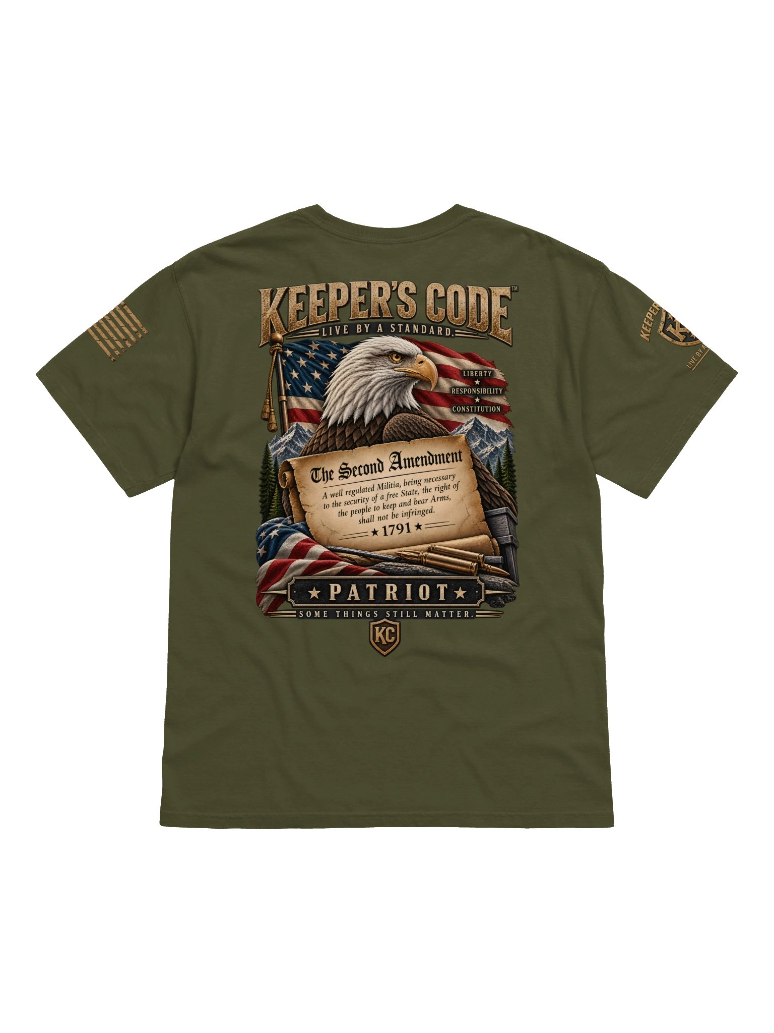 Keeper’s Code™ Men’s Second Amendment Eagle Patriotic T-Shirt product image (12)