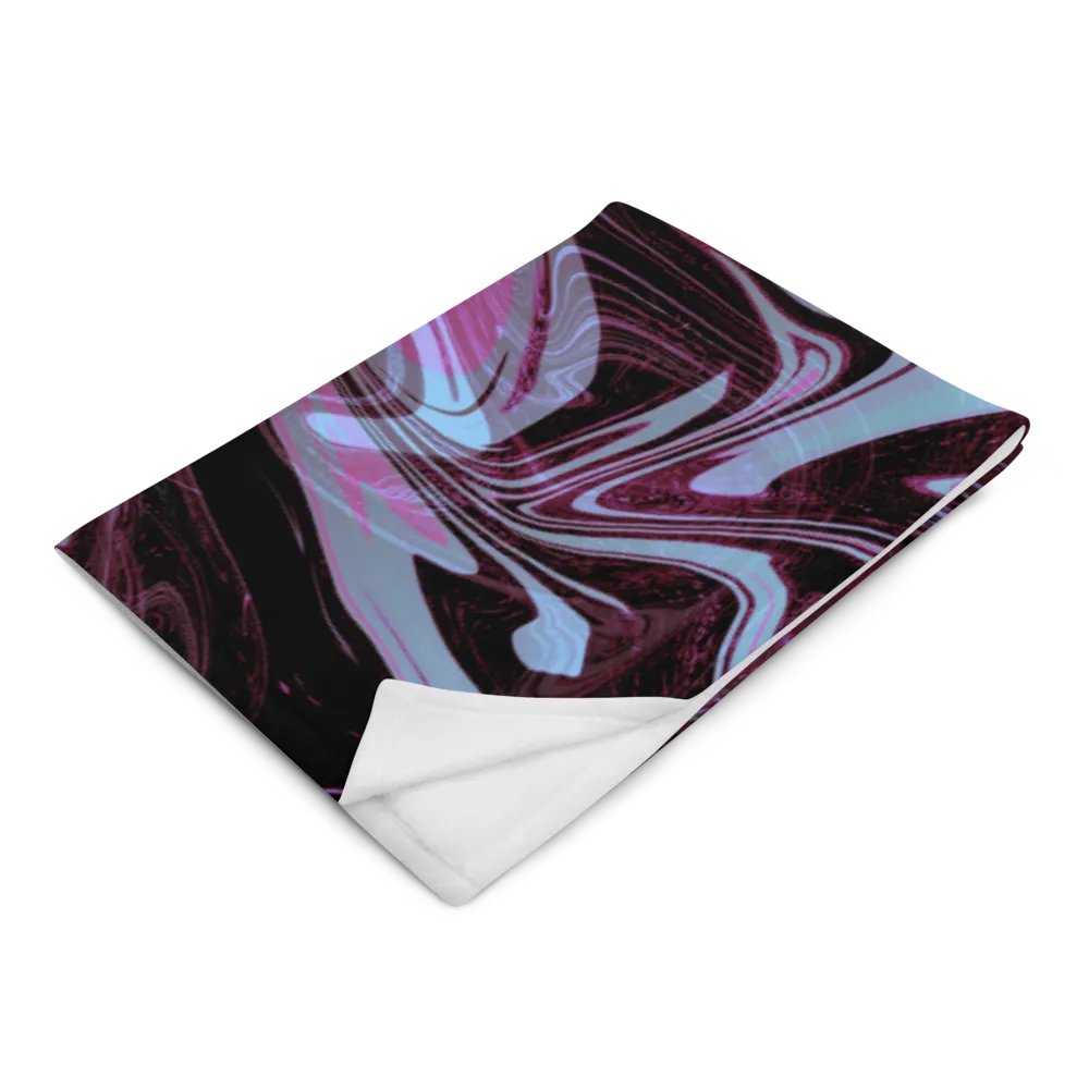 Pink, Black and Blue Swarm Pattern Urban Design Throw Blanket product image (14)