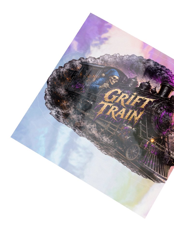 "Grift Train" Kiss-Cut Holographic Sticker Sheet product image (2)