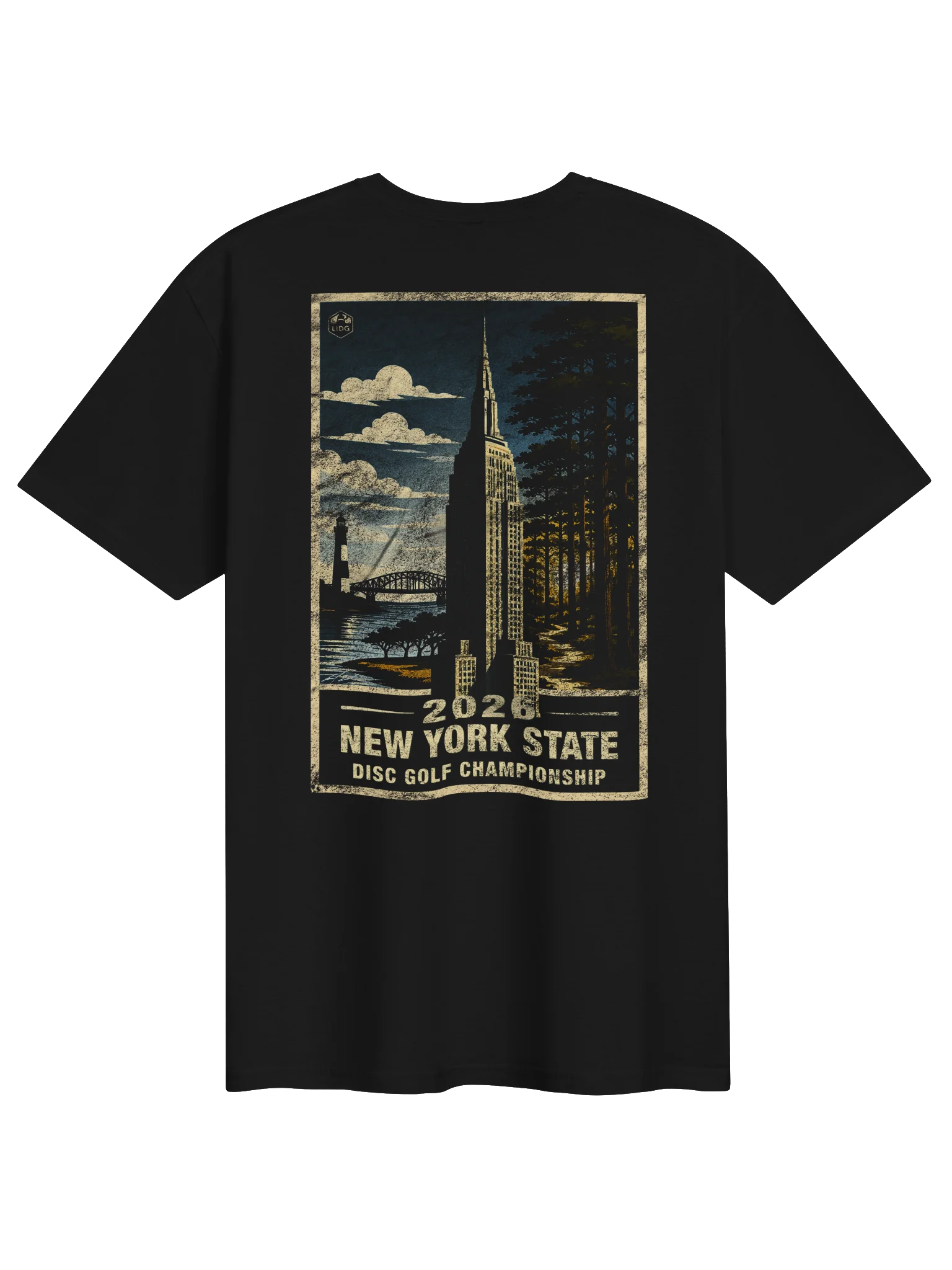 New York State Disc Golf Championship – T-Shirt (Dark) product image (2)