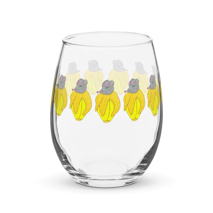 Banana mouse Stemless Wine Glass product image (1)