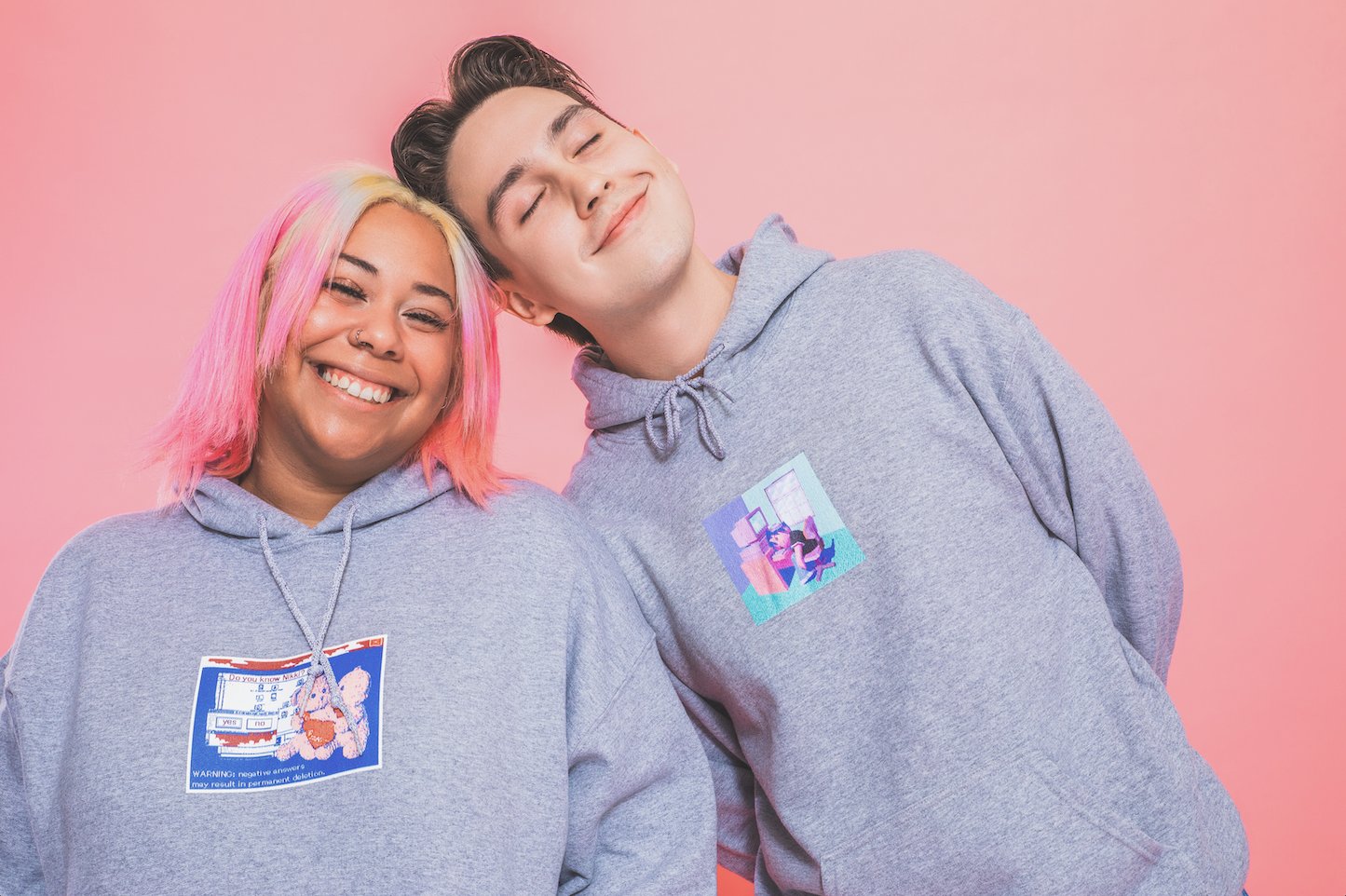 Twin Bears Hoodie - Grey product image (6)