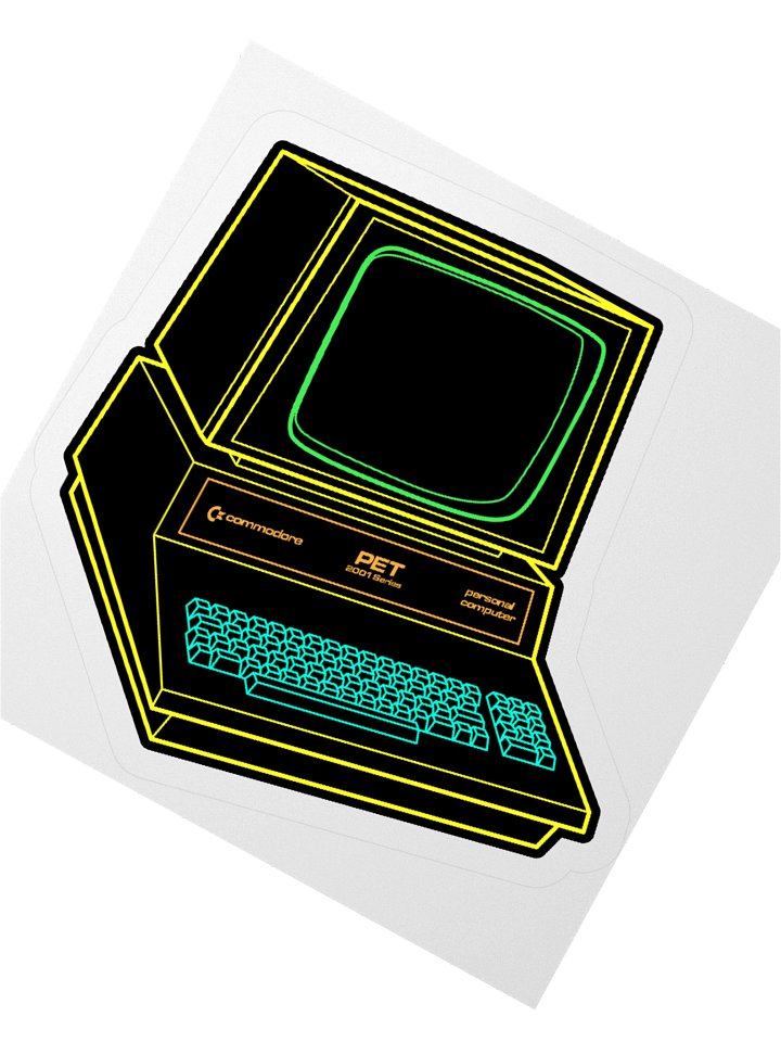 Commodore PET Computer Line Art Sticker product image (6)