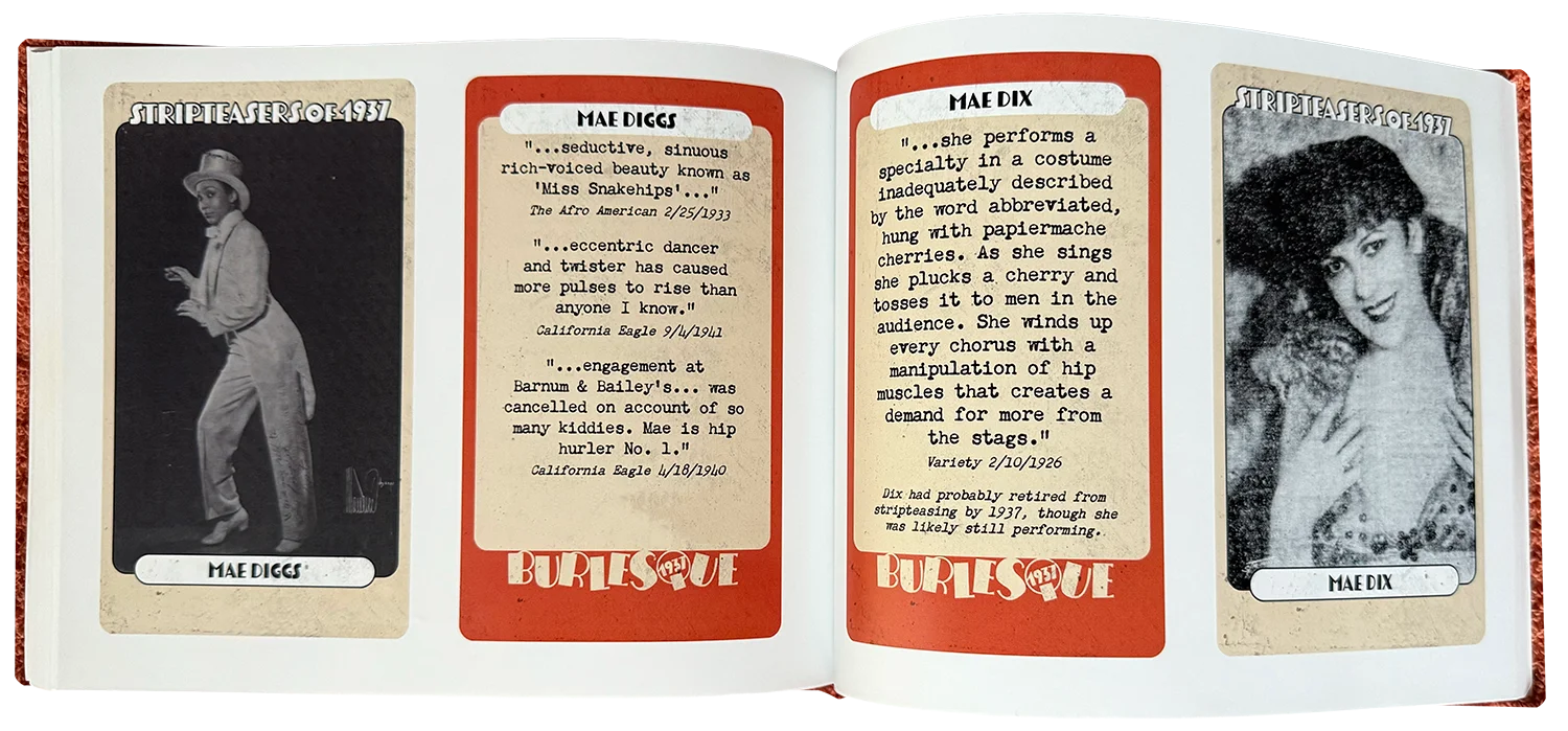 Stripteasers of 1937 Collector Cards Book product image (1)