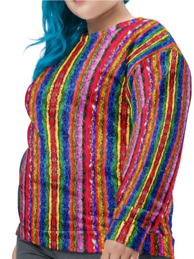 Boho colorful Stripes Unisex Sweatshirt product image (7)