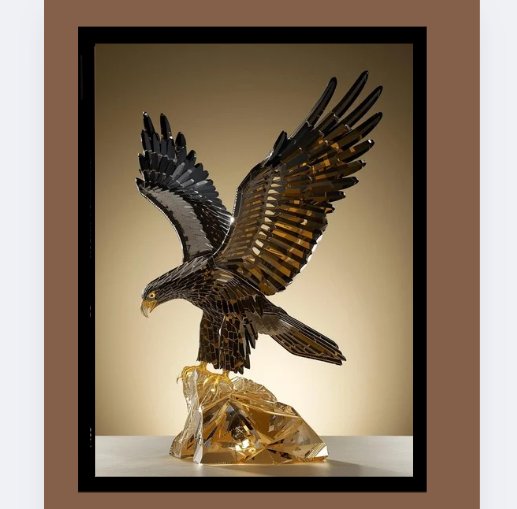 Crystal Eagle Sculpture Wall Art product image (4)