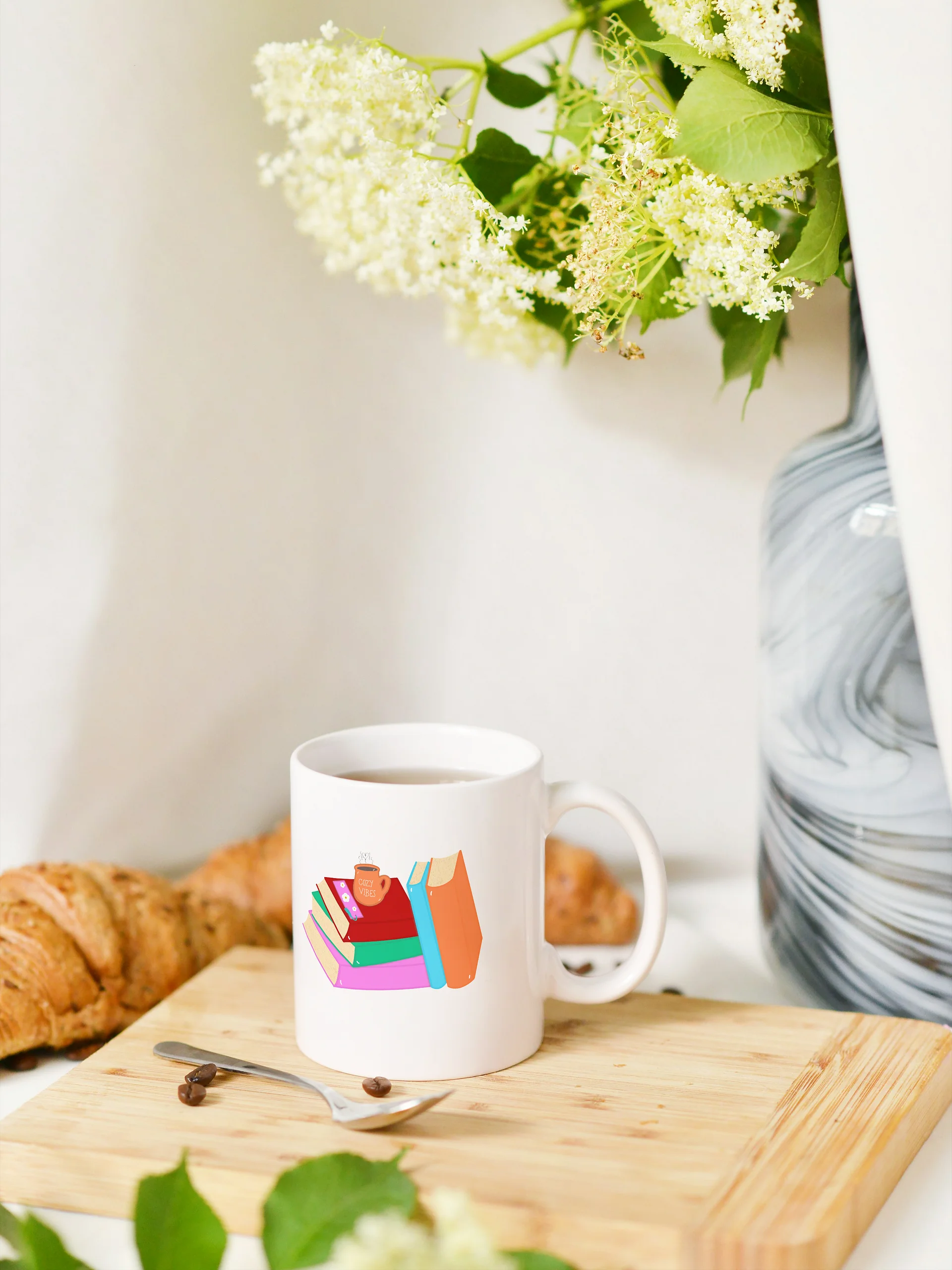 Cozy Book Lovers Book Stack Mug product image (1)