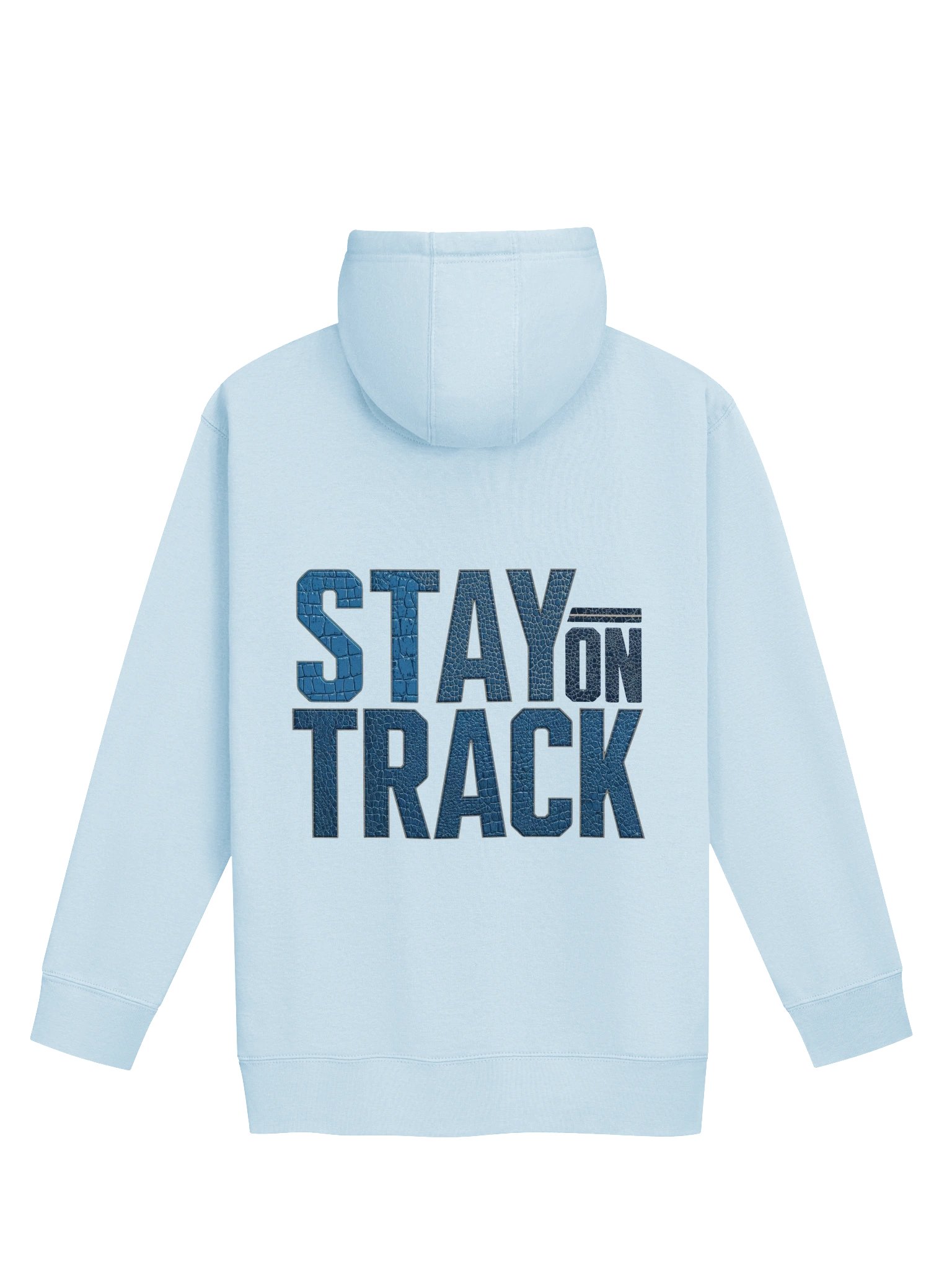 Cracked Blue Textured Hoodie - STAY ON TRACK product image (2)