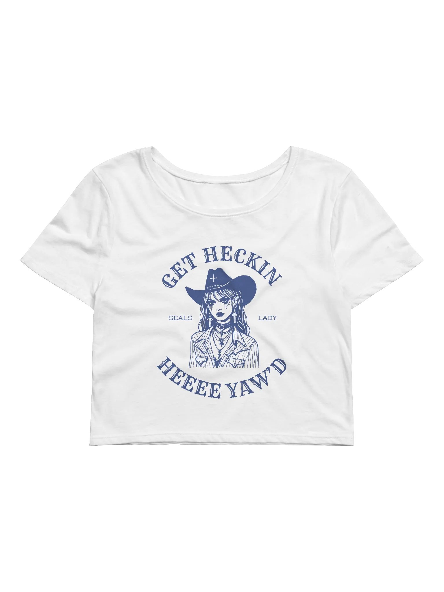 Heeee Yaw Crop Top - Blue product image (1)