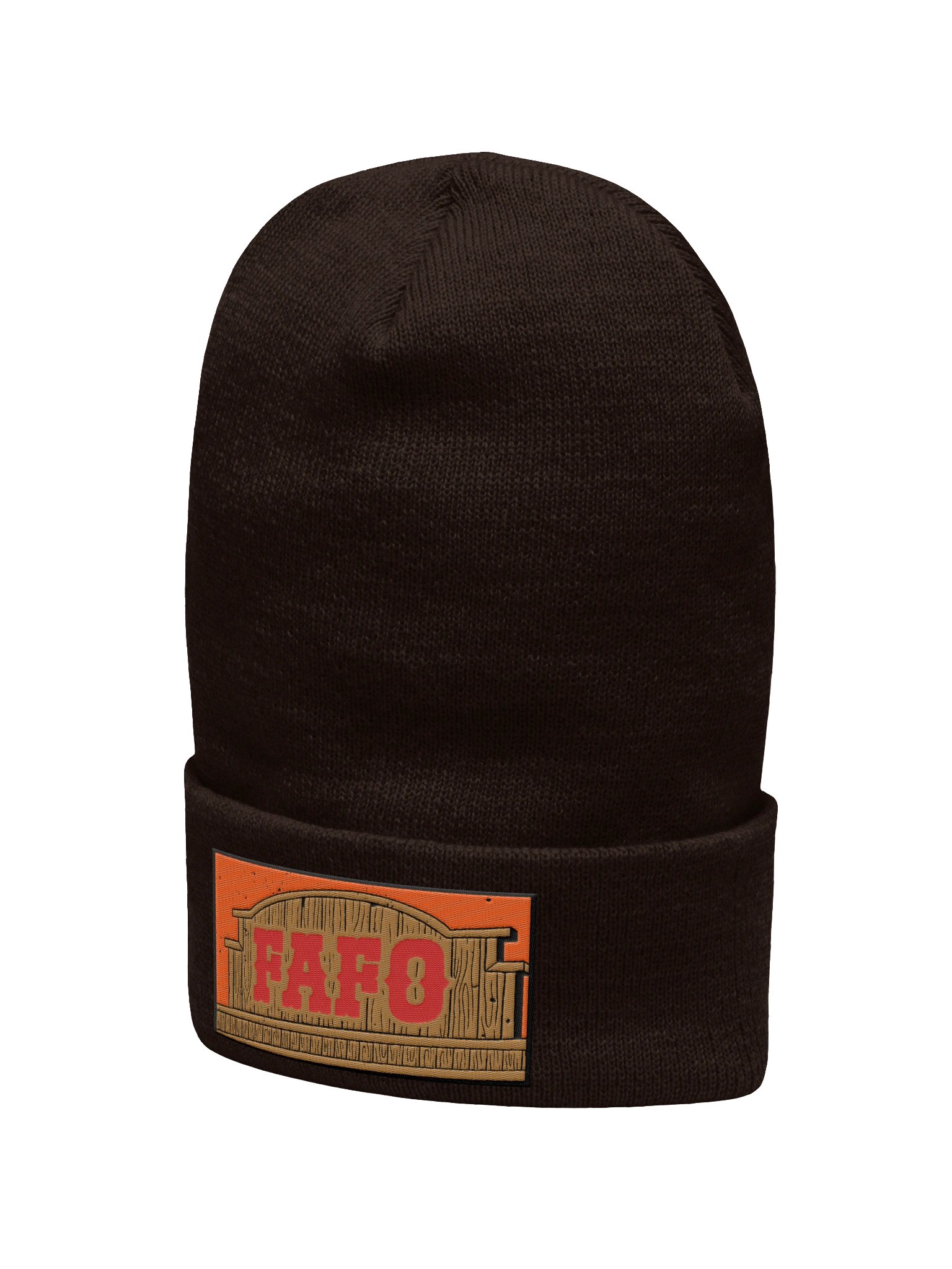 FAFO Cuffed Beanie (Brown) product image (2)