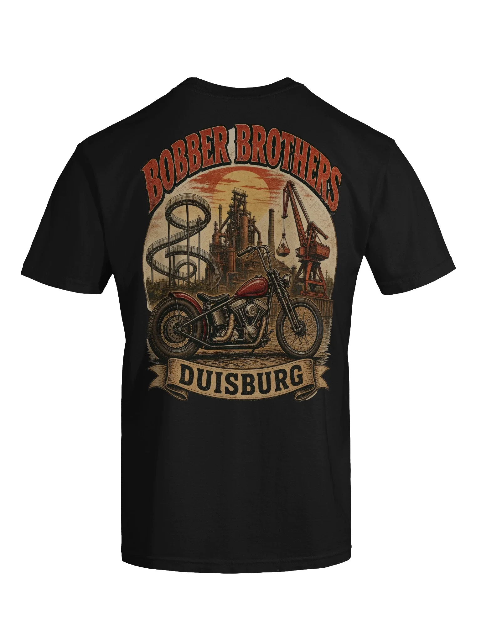 Duisburg motorcycle t-shirt design by Bobber Brothers